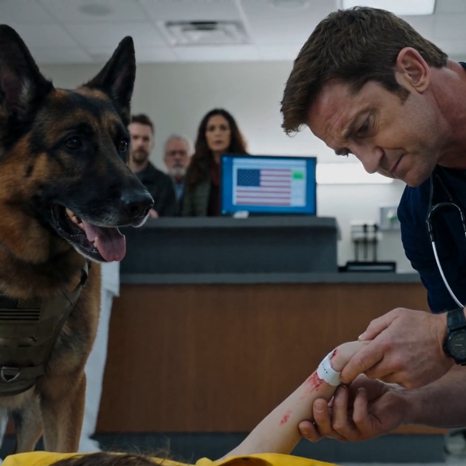 A military dog dragged a little girl into my emergency room — and the bracelet on her wrist made the whole room go cold.