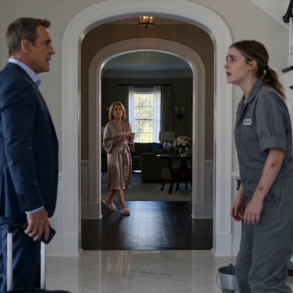 I put a $4 million Savannah mansion in my daughter’s name so no one could ever make her feel small again. Fifteen years later, I came home and found her on her knees, scrubbing her own marble floor while my sister stood there with a wineglass like she owned the place. Then I said one thing that made her face go white.