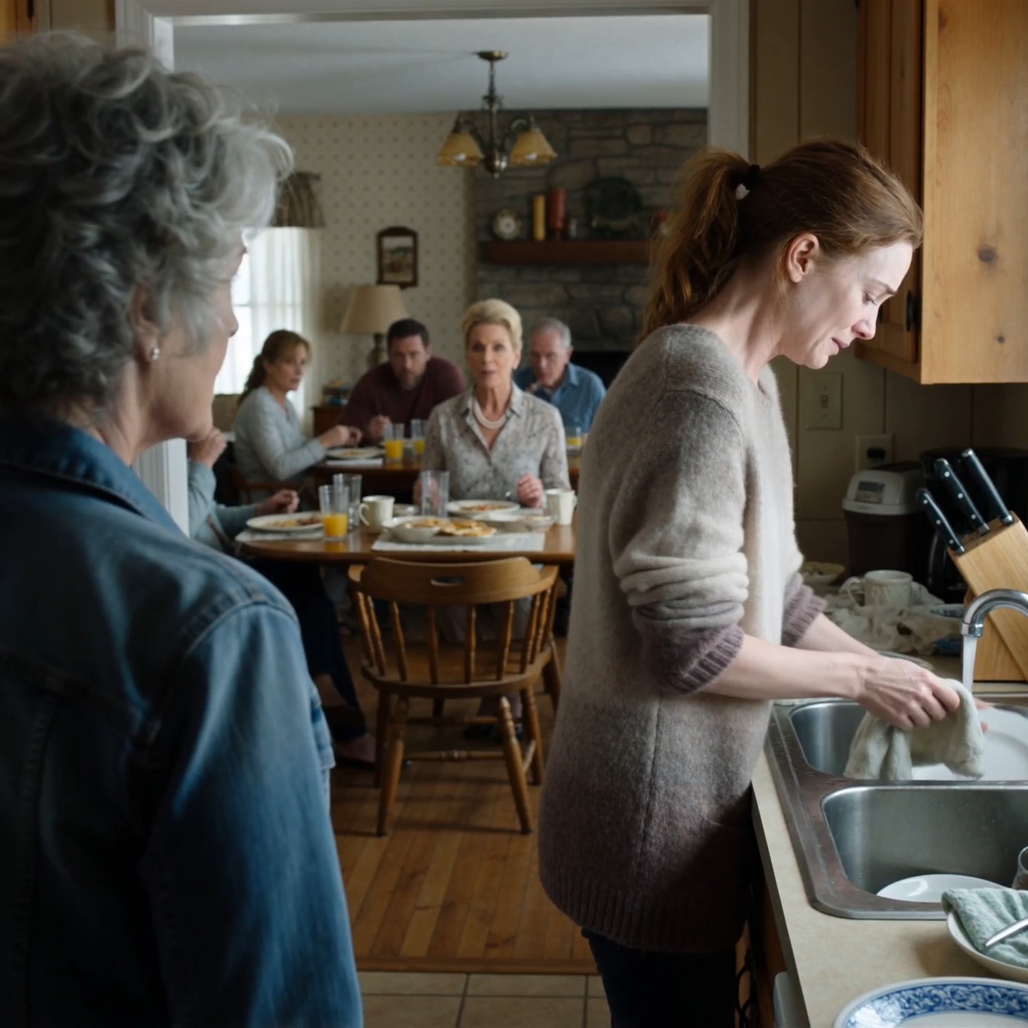 I bought my daughter a farm so no one could ever make her feel small again. Then I showed up on a Saturday and found her crying at the sink while her new husband’s family ate in the next room like they had already taken over. I looked at her mother-in-law, then at the kitchen island, and watched her expression change before I even opened my mouth.