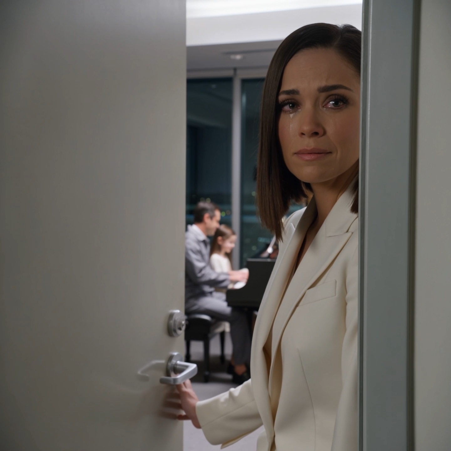 At 11:14 p.m., a janitor sat beside a blind little girl at a grand piano and finished the melody she couldn’t find. He had no idea her CEO mother was standing behind the half-open door—until the woman’s face changed like she had just heard a truth no boardroom had ever told her.