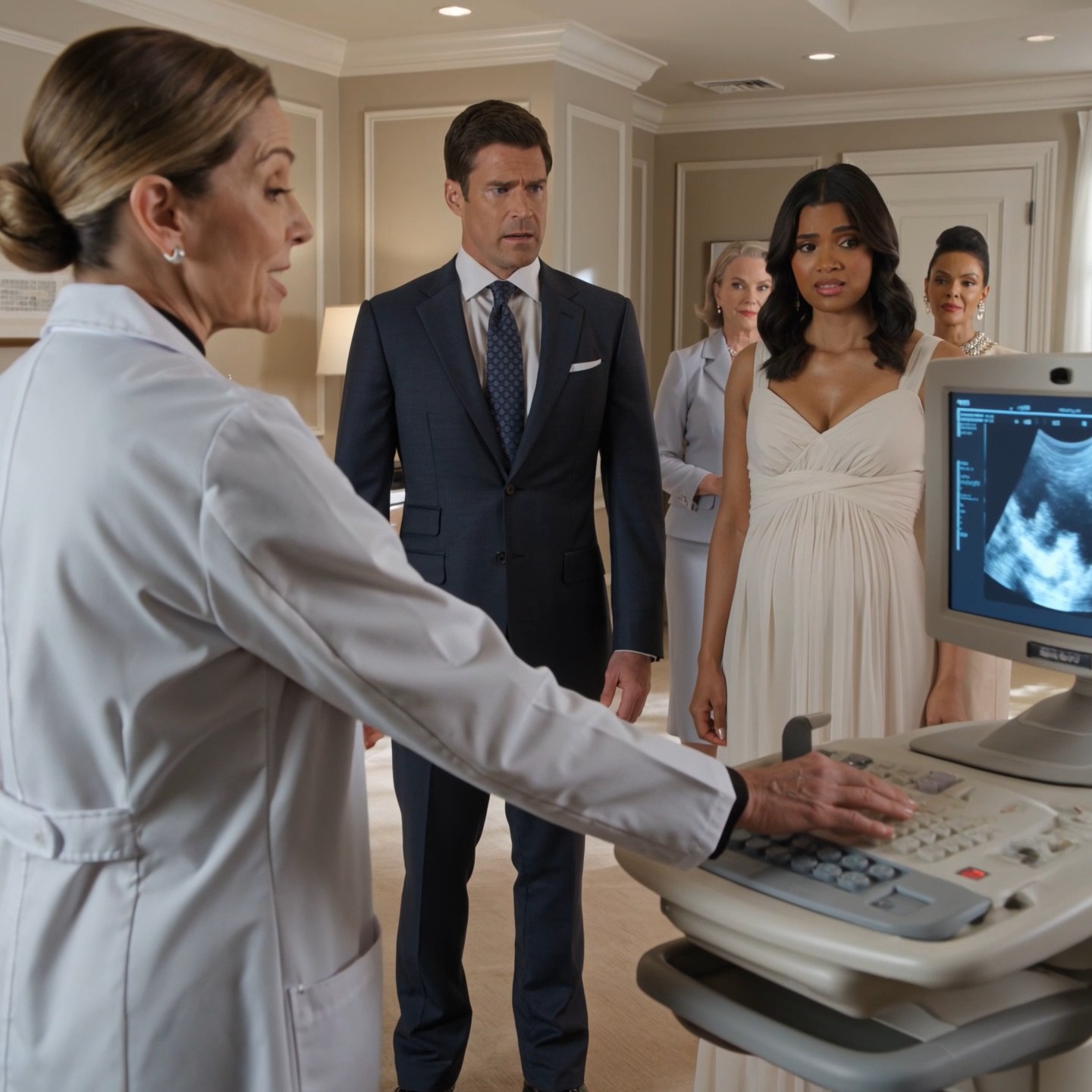 Five minutes after I signed the divorce papers, my ex took all seven members of his family to a luxury maternity clinic to celebrate the baby they said would replace me and my children. I took my two kids to the airport with passports he had never seen before, and before our flight even boarded, something happened in that ultrasound room that made the doctor stop, go silent, and call someone else in.