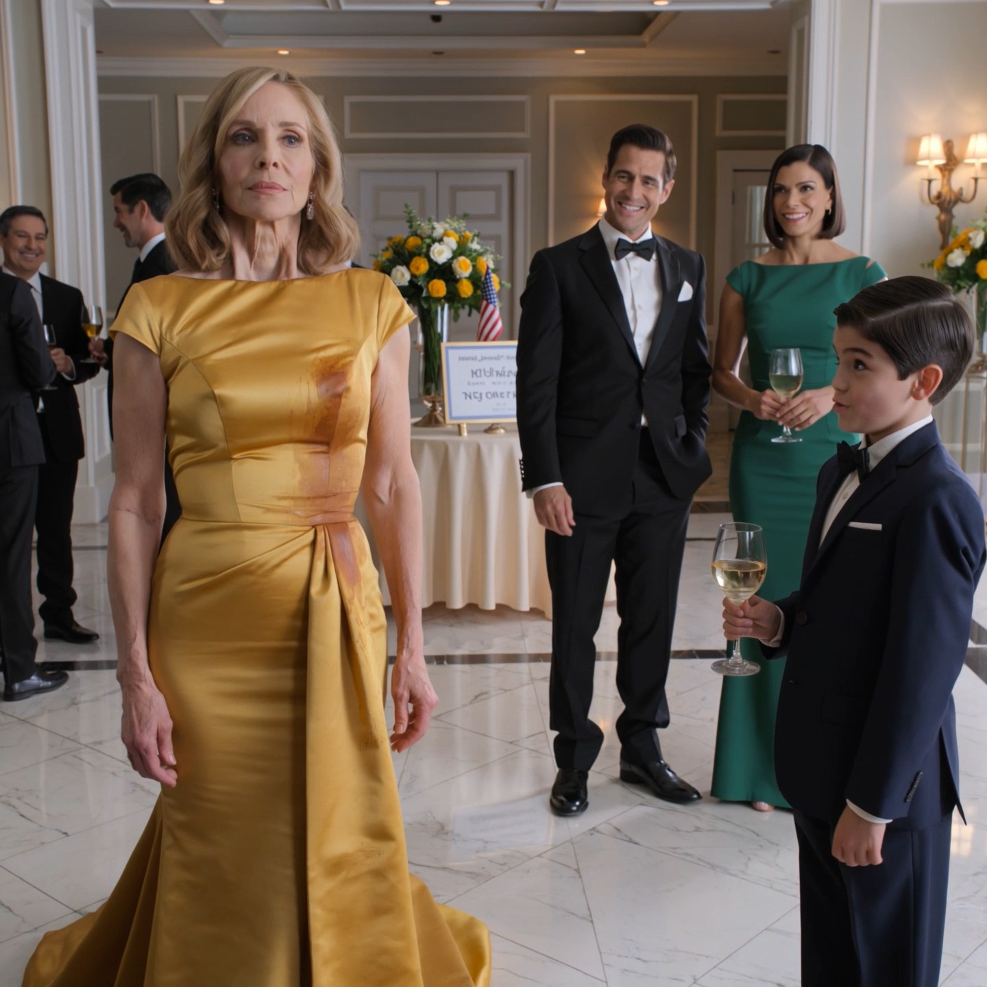 A 12-year-old boy dumped a glass of wine down the back of my dress at a black-tie literacy gala in Boston, and his parents laughed like I was the evening’s entertainment. By sunrise, their $540 million contract with my company was over. What buried that deal had almost nothing to do with the wine.