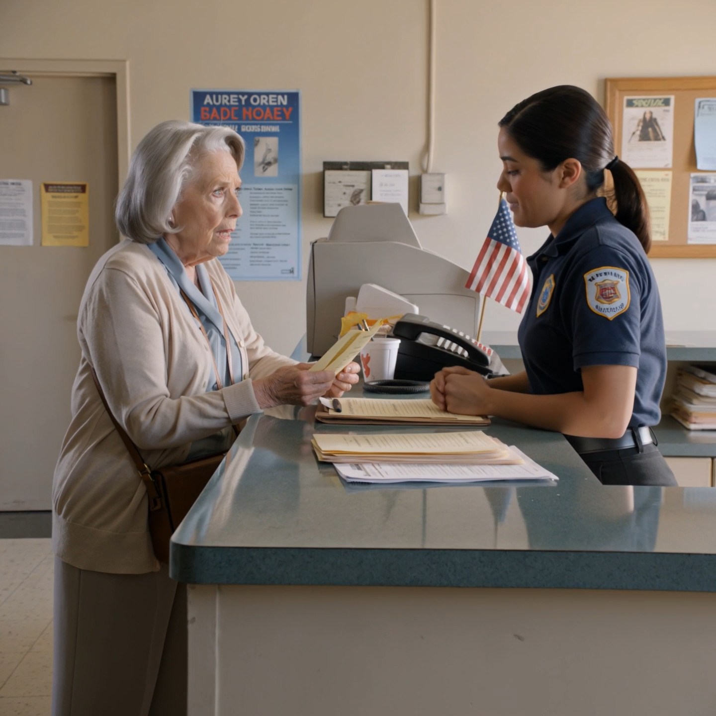 I took the yellow slip to the post office to collect my monthly benefit, but the clerk’s face changed the second she scanned my name. Then she looked at me through the scratched plexiglass and said softly, “I’m sorry, ma’am… but the recipient passed away three months ago.” I was standing right there, in sensible shoes with my purse tucked under one arm, and that was the moment I realized someone had already started erasing me from my own life.