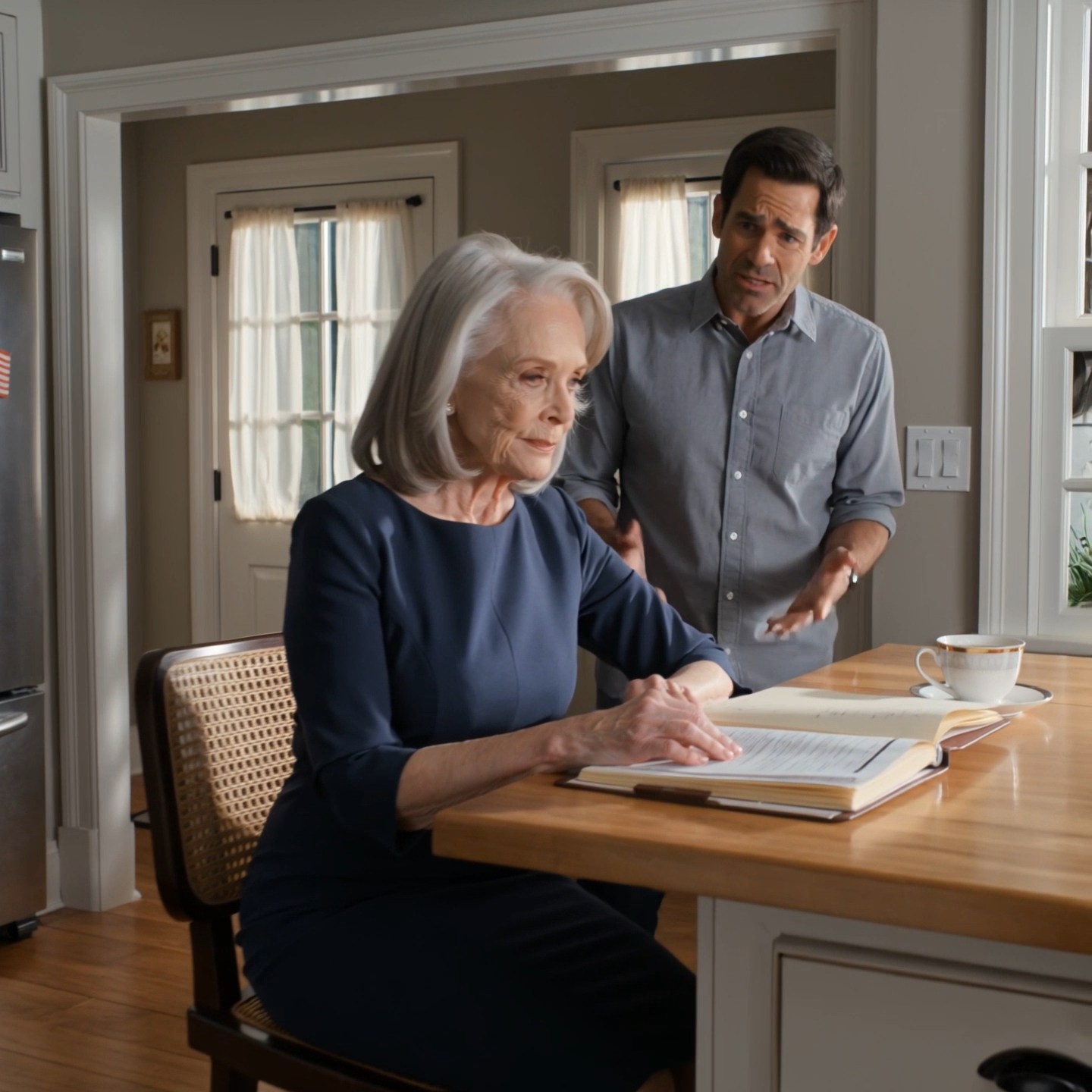 After I helped pay for my son’s new house, he texted that his wife didn’t want me at dinner. I said one quiet word, opened the folder with his name on it, and by sunrise the same people who erased me from their table could not stop calling.