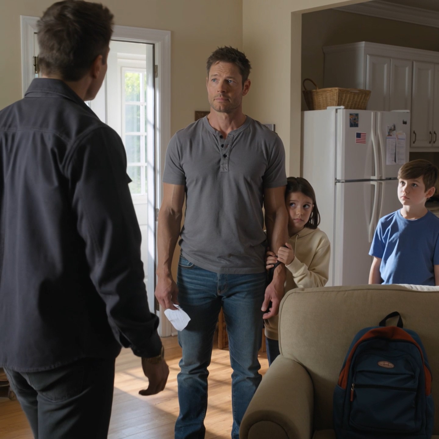 I walked a crying little girl home from an Ohio bus stop. When her front door opened, I recognized her father—and she grabbed my sleeve so hard it hurt. Then she whispered, “Please don’t tell him I talked to you.”