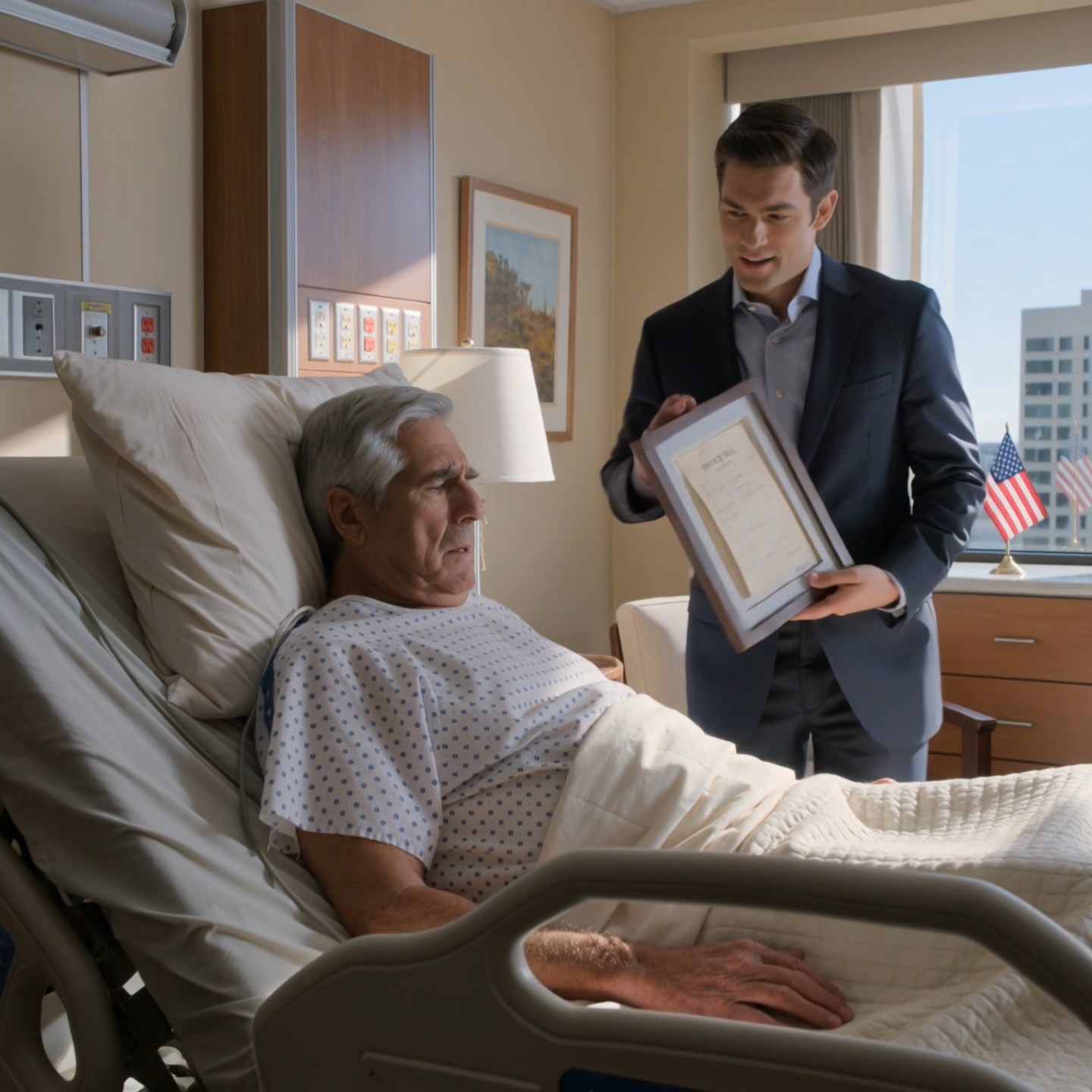 Arthur spent his last five dollars to stop a hungry boy from being arrested for stealing a loaf of bread. Twenty years later, they fired him at seventy, watched him collapse in the rain, and a black SUV stopped in front of the building so hard people turned—because the man who ran out was carrying something Arthur never thought he would see again.