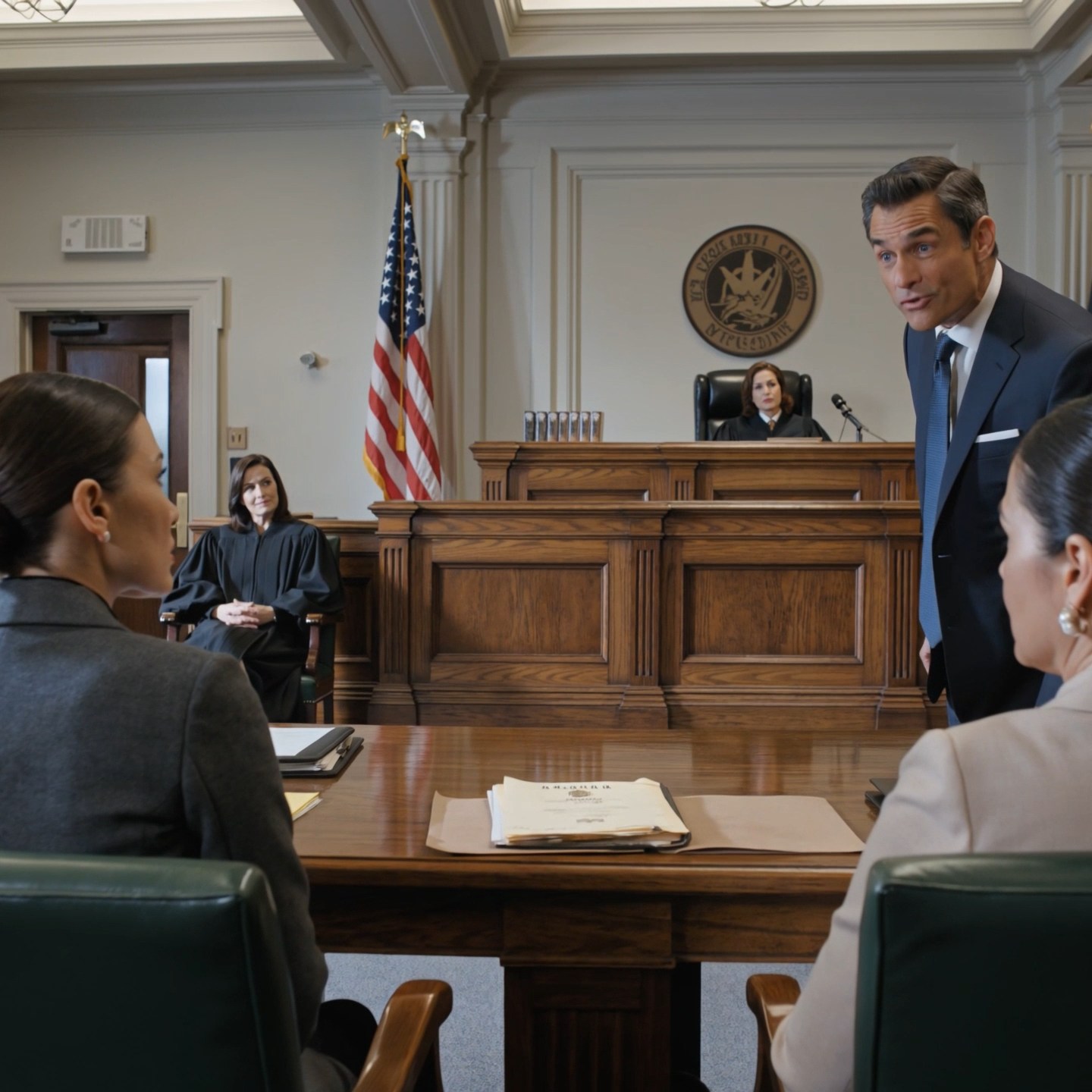 My father looked me in the eye in open court and said, “She never served. She stole our name. She made the whole thing up.”  I didn’t argue.  I just looked at the judge.  And a second later, my father’s face changed.