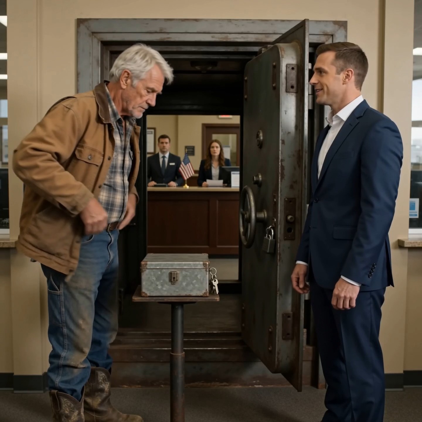 The young bank manager laughed at Harold Garrett’s locker in front of the whole bank. Three days later, a judge held up a yellow paper from 1971 and asked him one question that drained the color from his face.