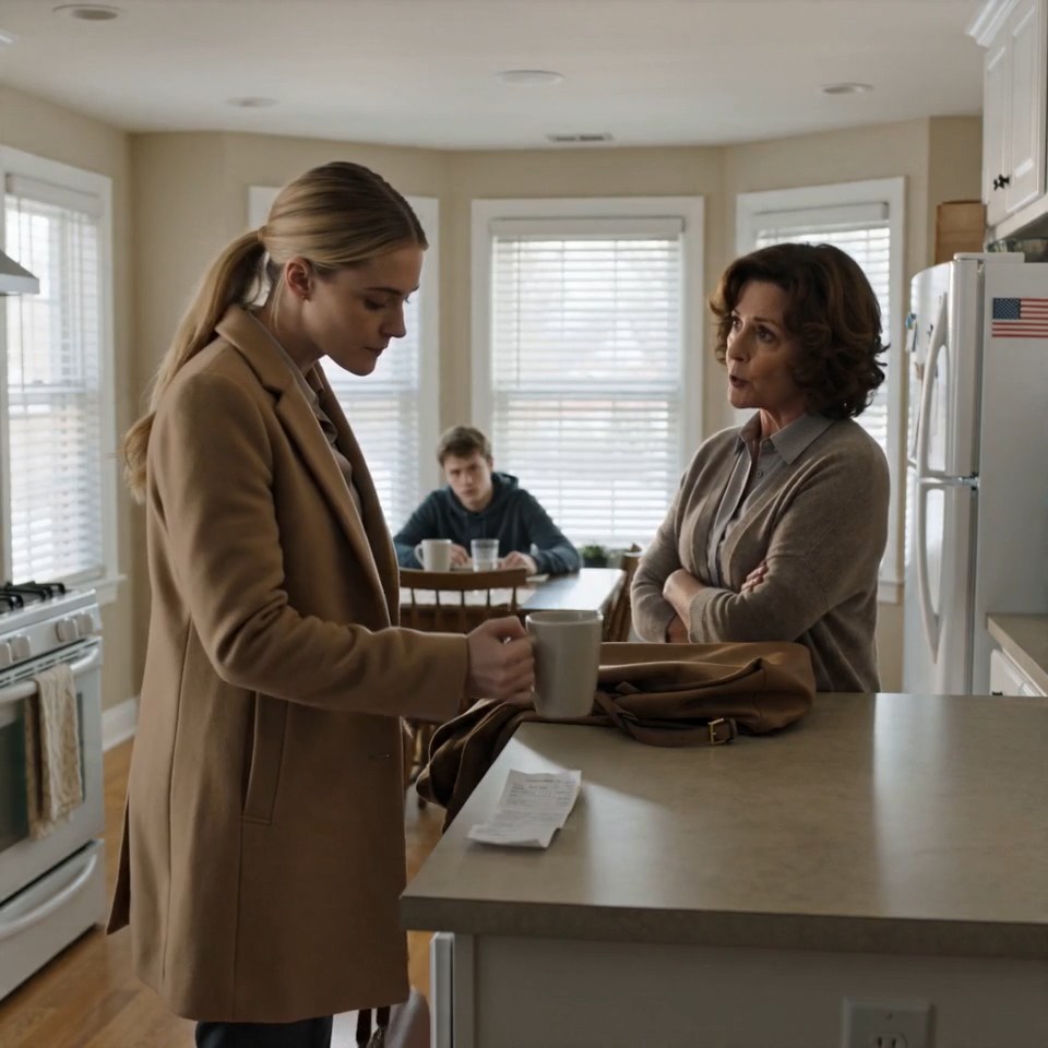 My mother pointed at me across the kitchen island and said, “Eighty percent of your paycheck goes to your brother. Twenty goes to me.”  I put on my coat and said, “Then neither of you gets another dollar.”  Her face tightened so fast even my brother stopped smiling.