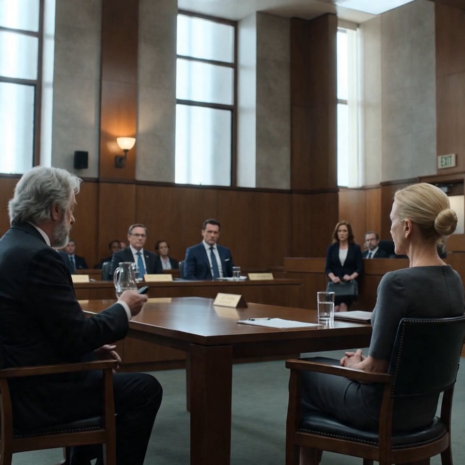 Wife came to the divorce hearing with evidence. When the screen lit up, the mistress grabbed her purse and ran — and Marcus finally realized Mina hadn’t come to beg.