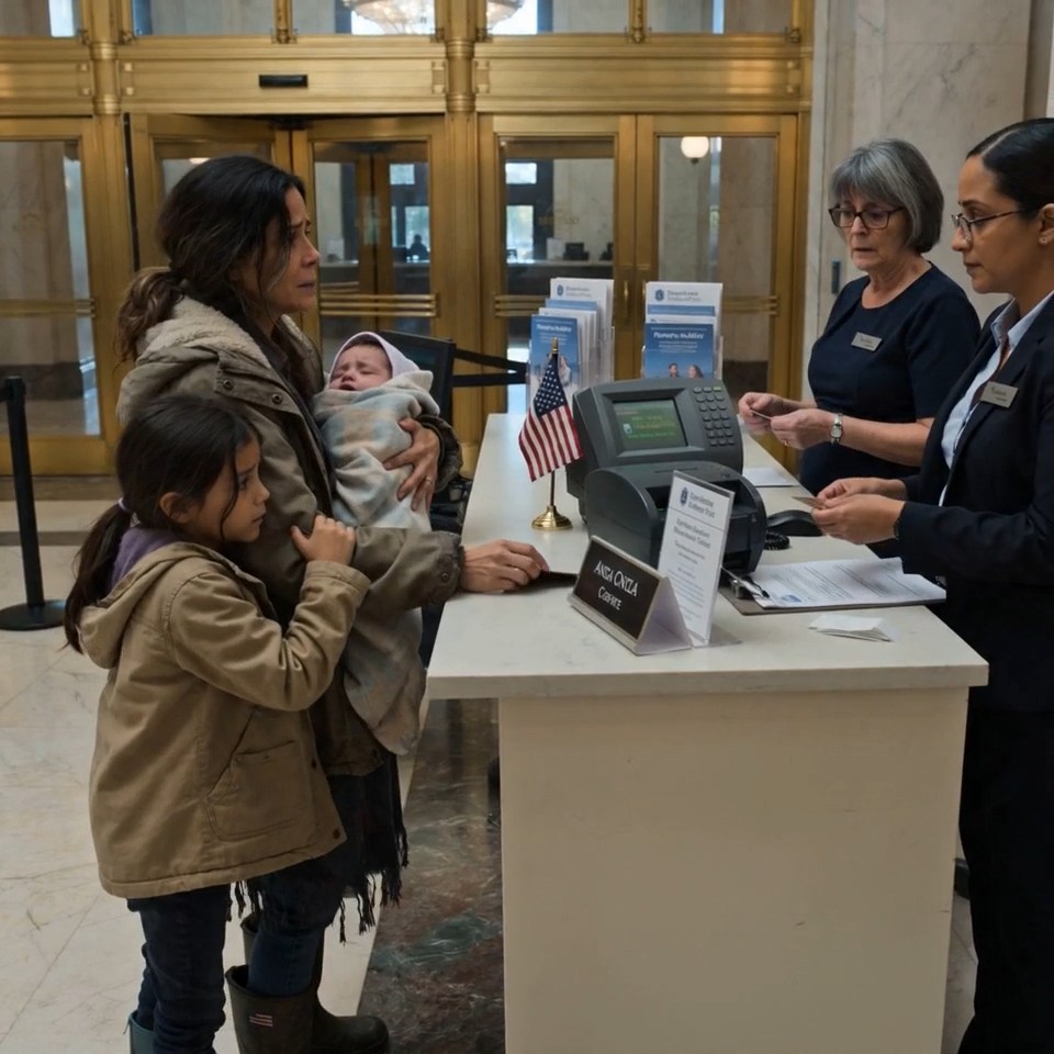 A homeless mother walked into a downtown bank with her late grandfather’s battered copper card, hoping it might buy cough medicine. Ten seconds after the teller ran it, the entire lobby went silent.