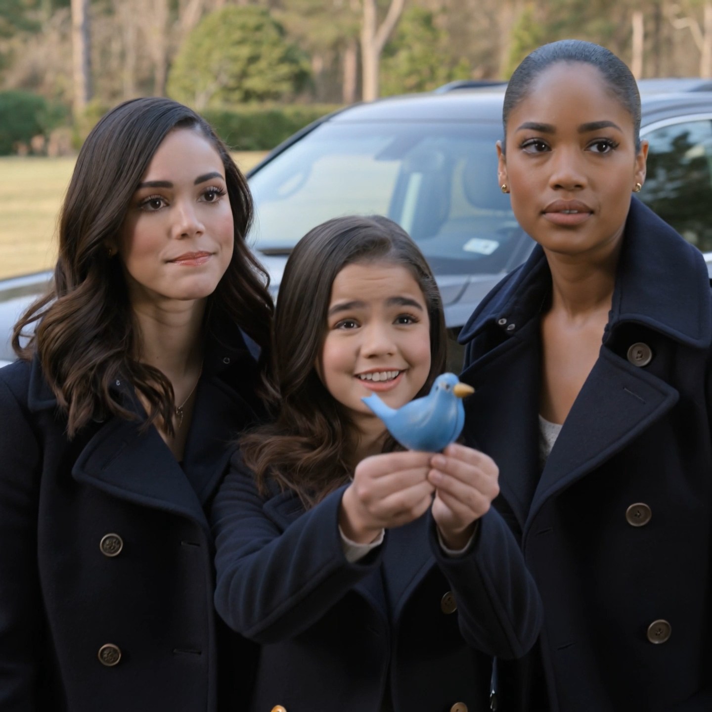 The town said a poor widower was not enough to raise three abandoned sisters. Fifteen years later, they came back in three black SUVs—and the youngest held up the blue wooden bird he carved the day they were taken from him.