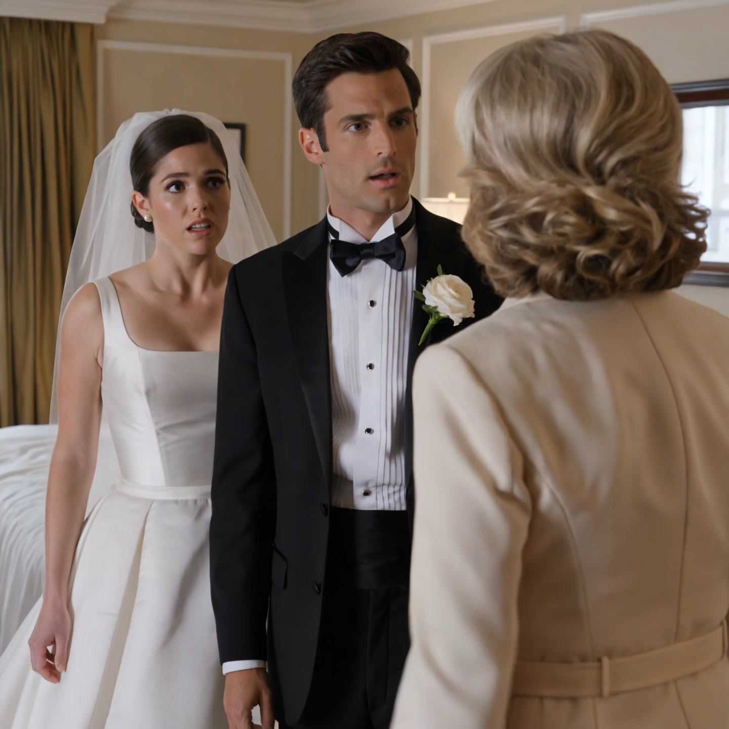 On our wedding night, my mother-in-law stormed into our honeymoon suite and ordered us to sleep in separate rooms.  My husband handed her one envelope.  Then hotel security knocked.