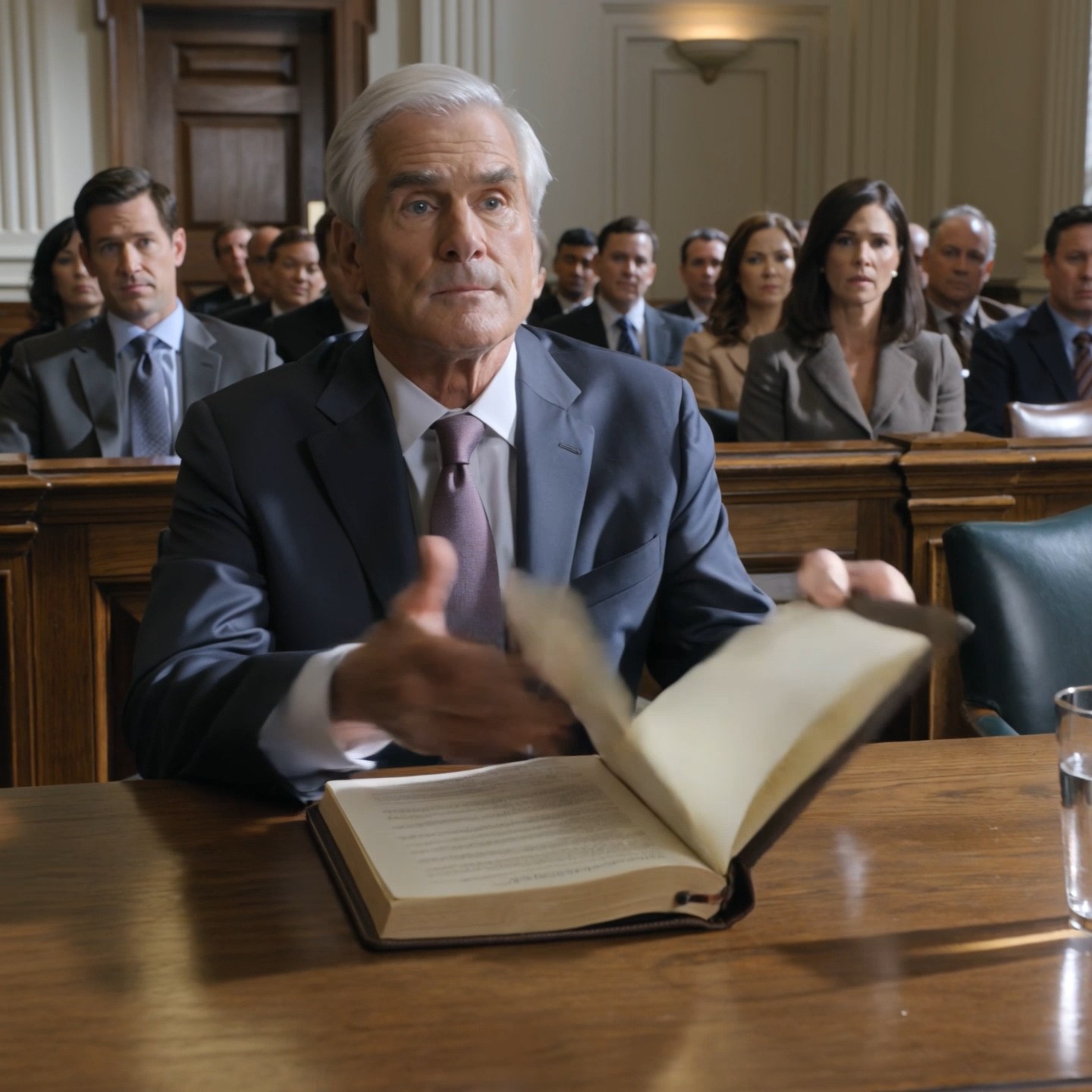 My son walked into court ready to prove I was losing my mind. He even smiled when I sat down. But when the judge saw the old leather ledger in my briefcase, his face changed so fast my daughter-in-law stopped breathing.