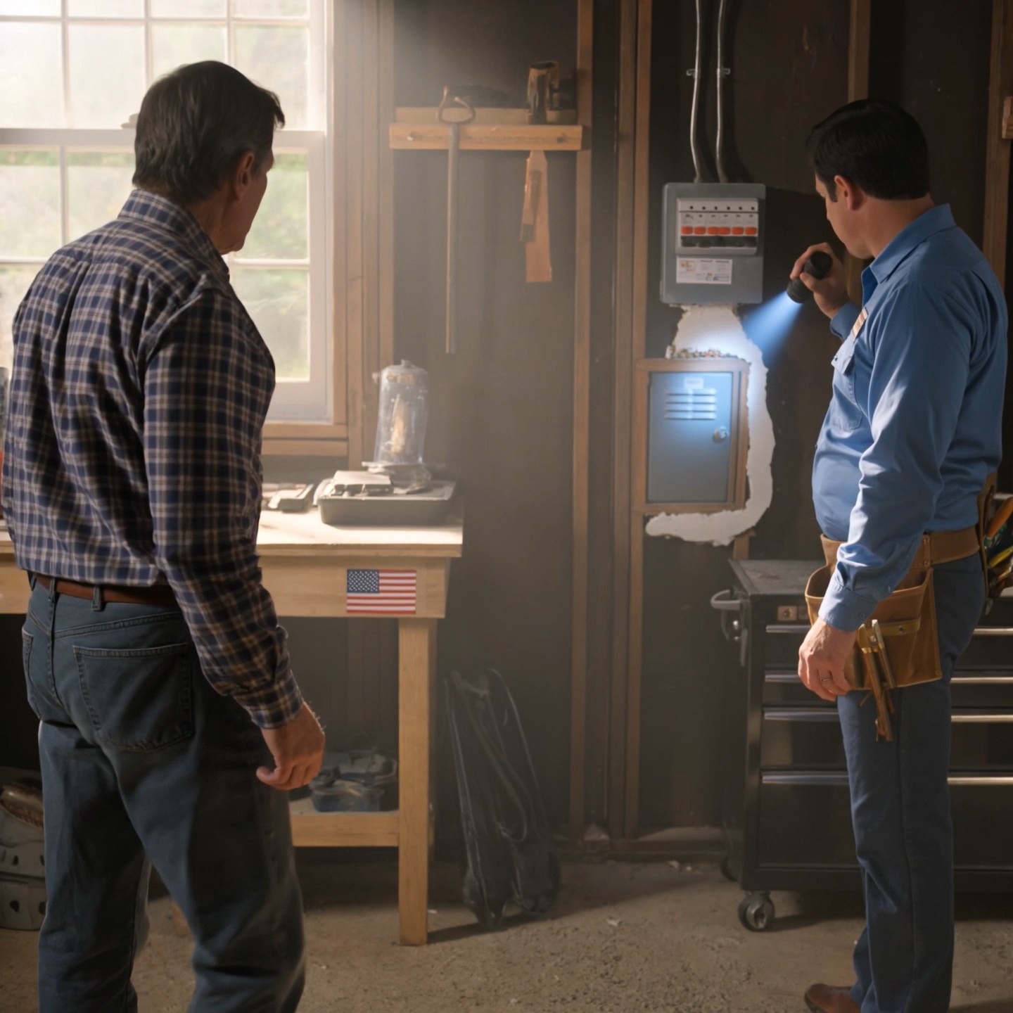 A year after my wife died, I finally let an electrician open the wall of her locked workshop.  At noon, he called me from the backyard and said, “Sir… don’t bring anyone else out here.”