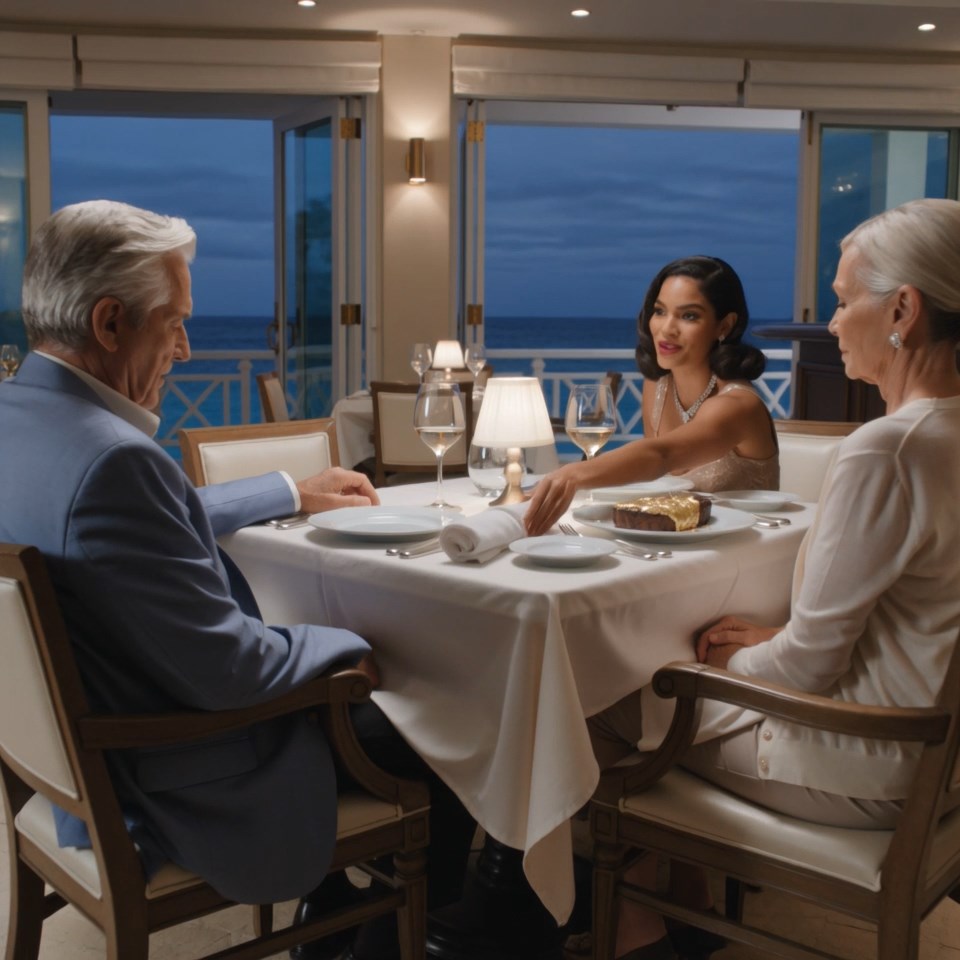 At my daughter-in-law’s birthday dinner, she gave my wife and me two wet napkins instead of food while laughing over her gold-covered steak—but the second I canceled the transaction she never thought I controlled, her whole table went silent.
