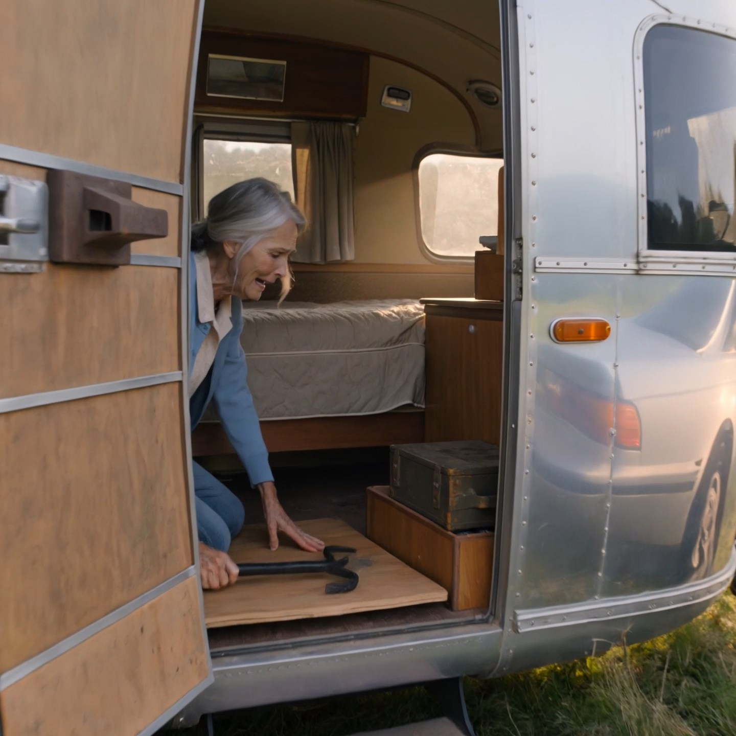 My stepson evicted me at 81 and called my father’s rusted Airstream ‘a liability.’ I moved into it anyway—then found the one place inside it he should have been afraid of. He thought he had taken the last thing I had left. He had no idea he had pushed me toward the one thing he could never touch.