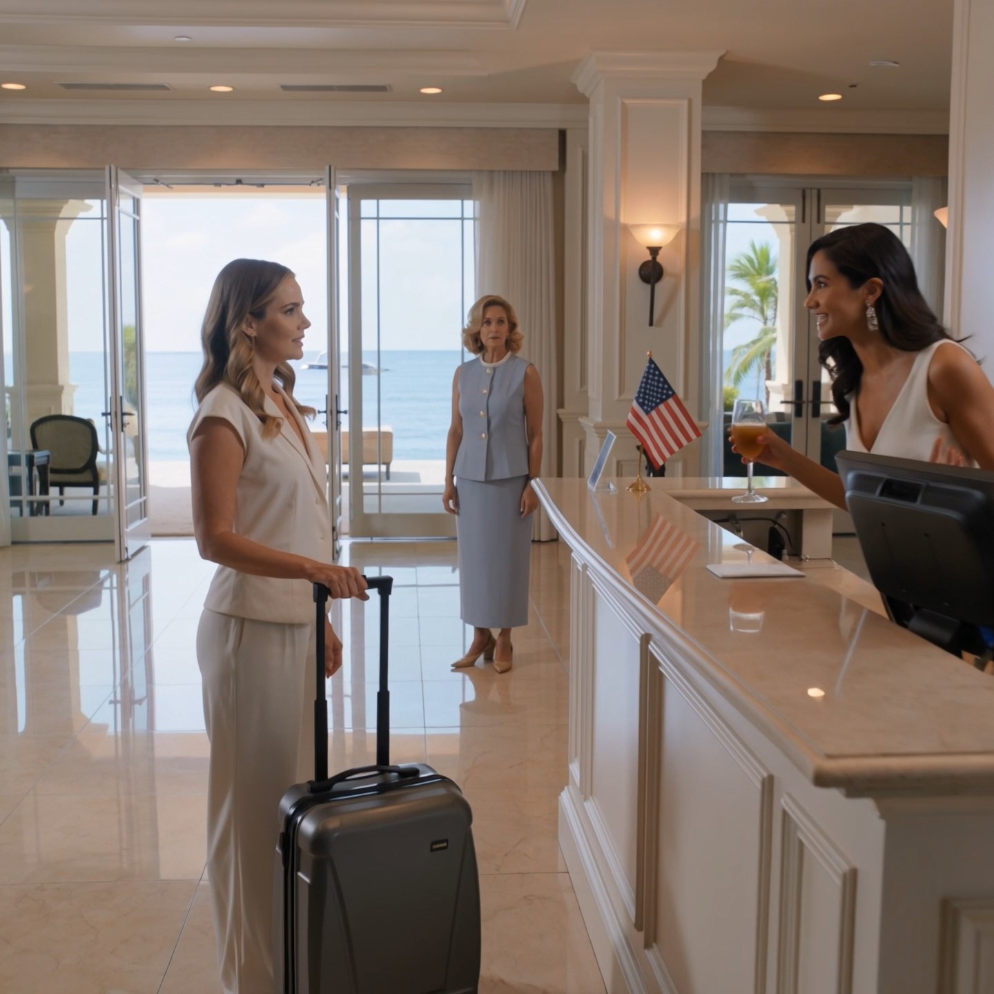 My mom invited me on our family trip—but never booked me a room. In the hotel lobby, my sister smiled and said, ‘A failure doesn’t deserve to travel with this family.’ I picked up my suitcase and said, ‘Then I’ll leave.’ That was when someone else heard everything.