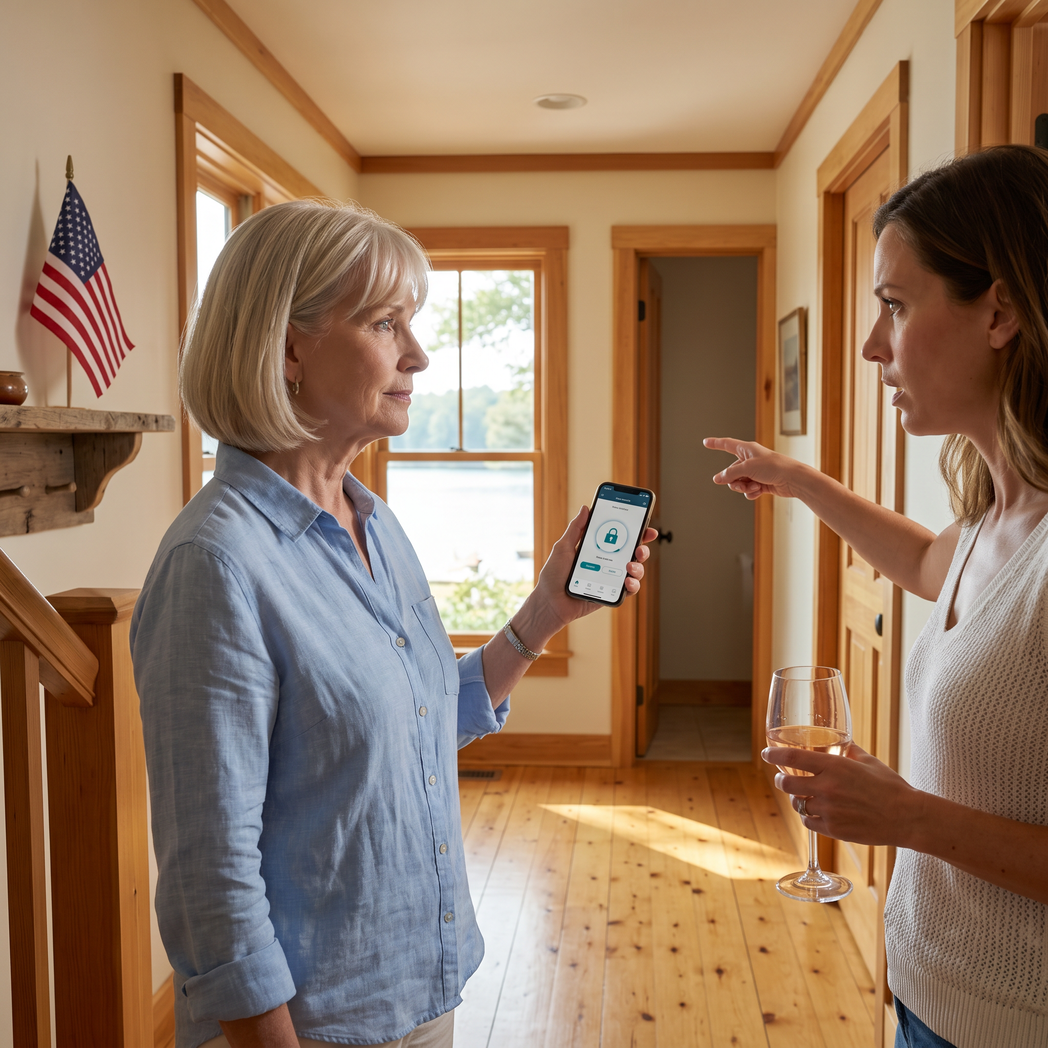 At my own lake house, my daughter-in-law pointed to the little room by the tool shed and said, ‘That’s your room for the week.’ My room was the corner room facing the water. I took my phone down to the dock, changed one setting, and a few minutes later, my son came down asking a very different question.
