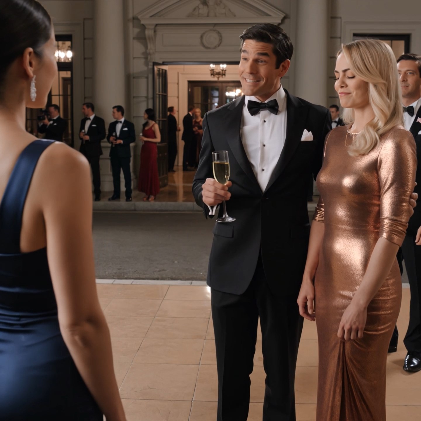 He mocked his ex-wife as ‘dowdy and dull’ at the gala he thought she no longer belonged in. Then a Bentley stopped at the curb—and the man who stepped out beside her made his smile disappear.