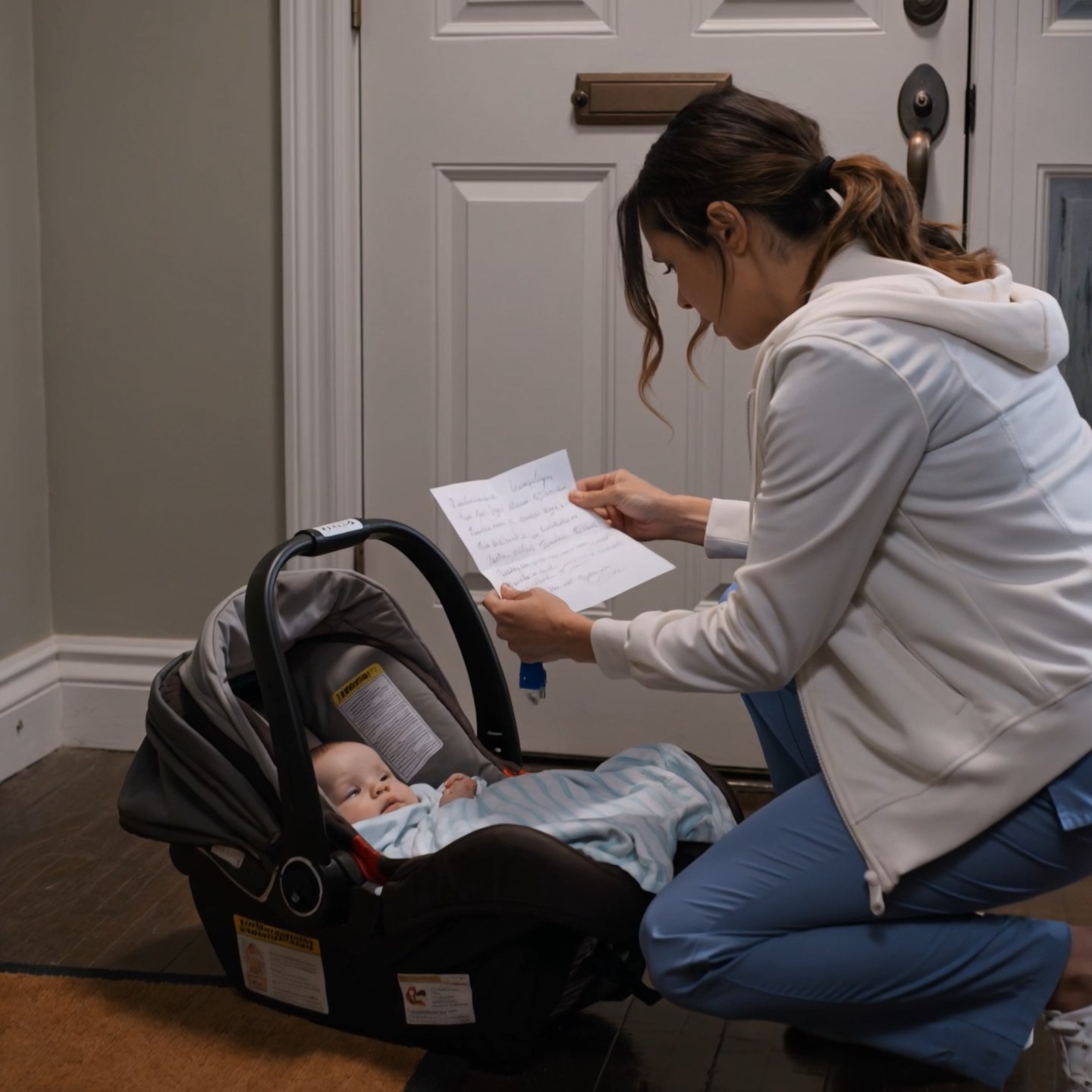 My sister left her 3-month-old baby on my doorstep with a note. My parents said, ‘She’s your responsibility now.’ Ten years later, they dragged me into court for custody—until the judge opened the folder I had kept since that rainy night.