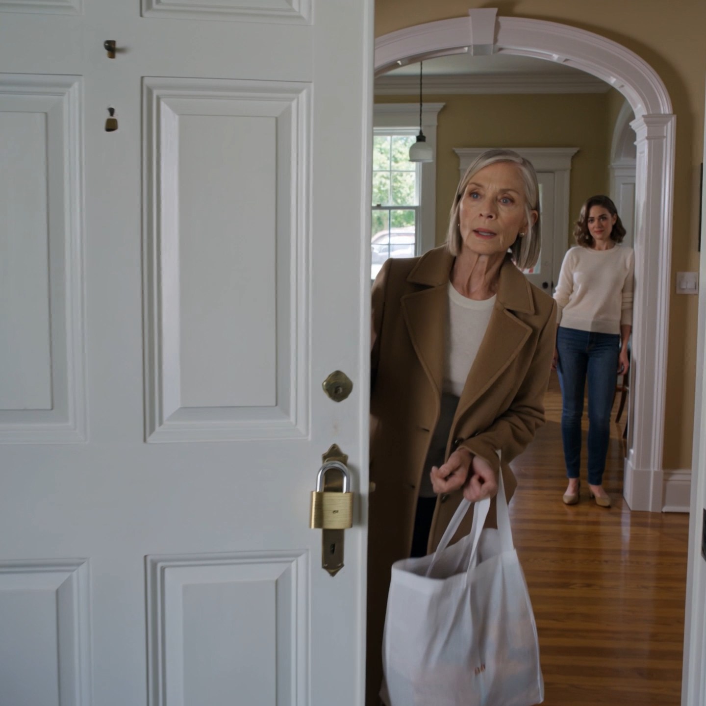 LS After 31 years as a nurse, I came home exhausted and found a padlock hanging from my own bedroom door. My daughter-in-law looked at me and said, “It’s not your room anymore.” I didn’t argue. I just smiled, set my bag down, and walked away. By dawn, the lock was gone, and the letter I left behind was the first thing that made her hands start to tremble.