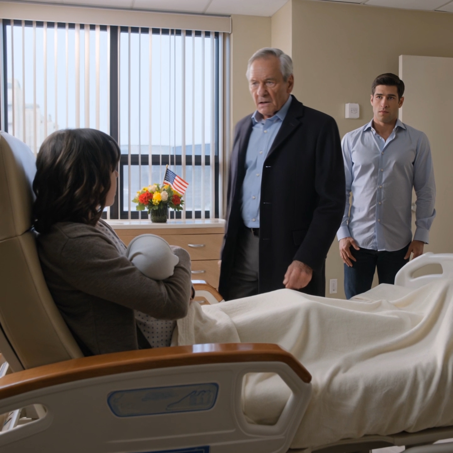 Grandpa saw my newborn in a bargain-bin blanket and frowned. “Wasn’t $250,000 a month enough?” I said I’d never received a dollar—and my husband’s face changed before anyone else in that room understood why.