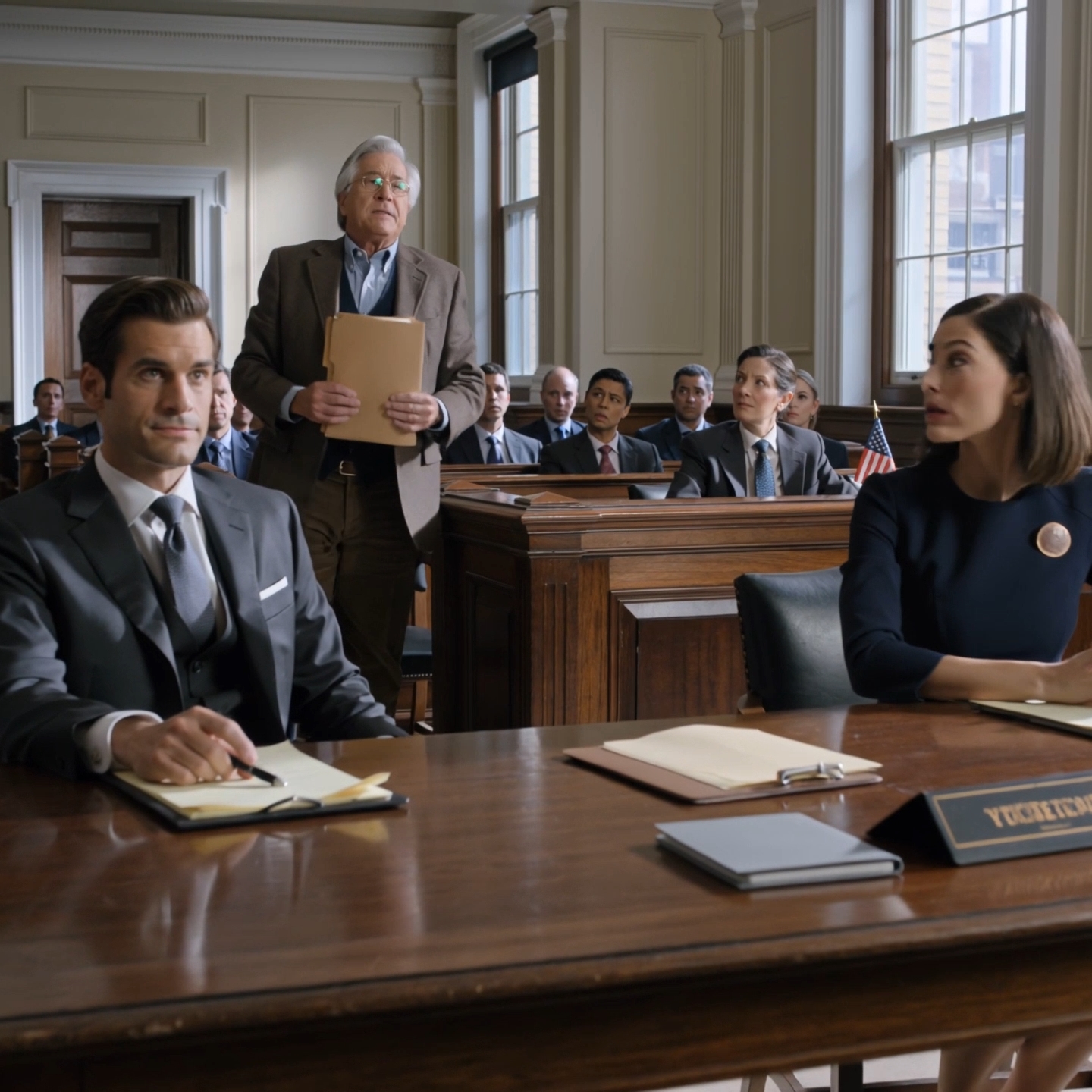 Confident after winning the divorce, he smiled—until his wife’s father stood up in the back of the courtroom with a battered manila folder and took everything from him.