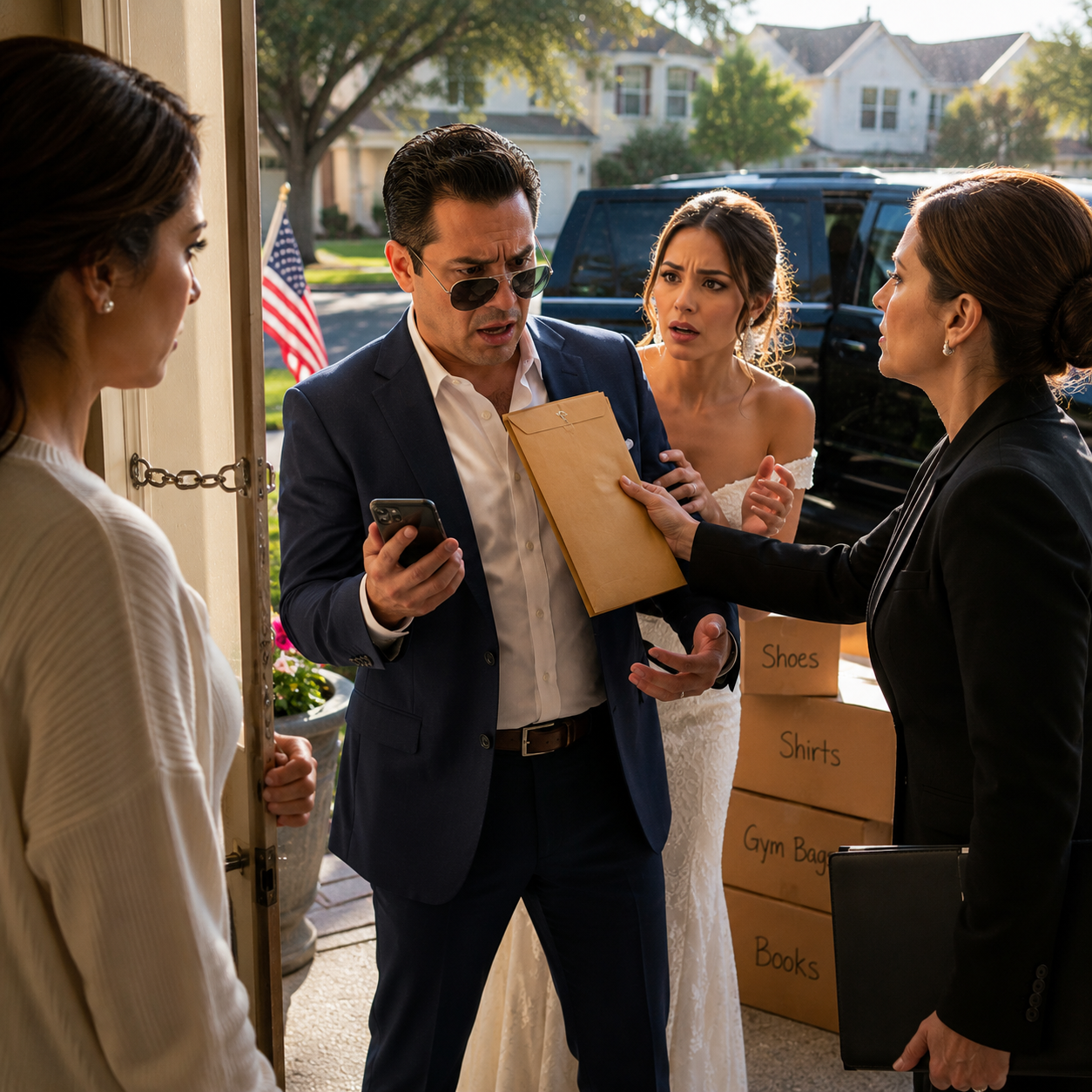 At 2:47 A.M., my husband texted me from Miami saying he had just married the woman from his office—and warned me not to “make a scene.” 📱💔 So I didn’t. I just took back the quiet things he had been spending like they belonged to him… and when he showed up that afternoon with his new bride, his crying mother, and his sister filming everything, one whispered question made the bride’s face change: “Did she cancel the cards?” 💳😳