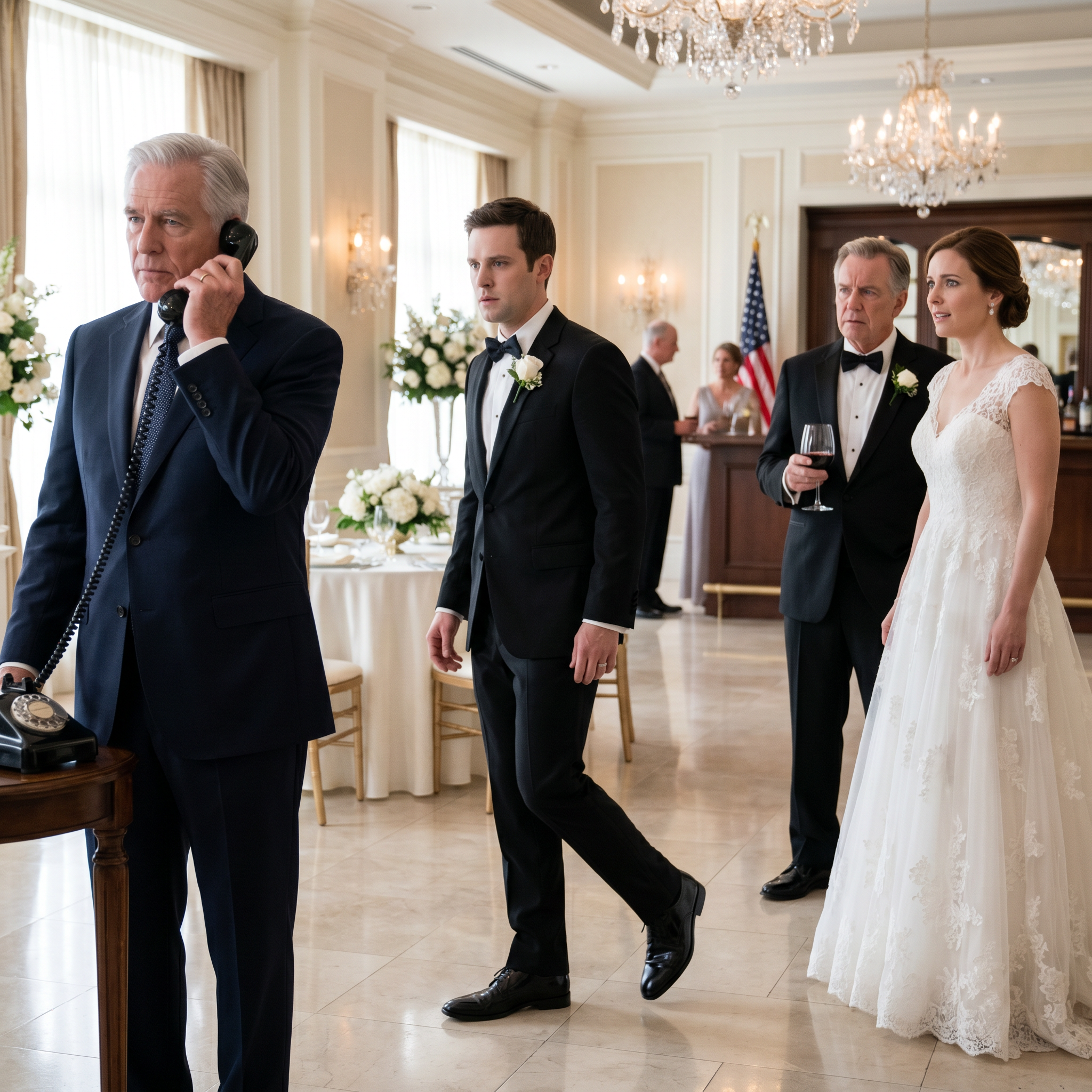 They sat me by the kitchen door, called me worthless in front of 500 wedding guests, and watched my future daughter-in-law laugh in her $50,000 gown—so I stood up, took my son out of his own wedding, and made one quiet call that made the bride stop smiling before the cake was even cut.