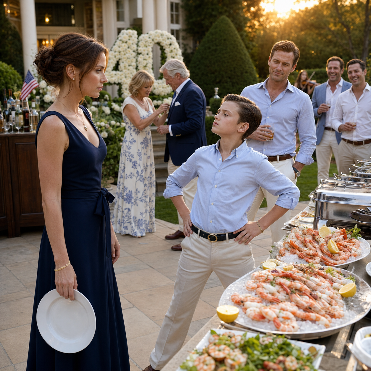 At the family BBQ, my brother’s son blocked the buffet and said, ‘Charity cases eat last.’ They all giggled. I put my plate down and walked out. That night, I quietly triggered a clause in a contract they never bothered to read. By morning, our ‘family empire’ had 30 days to find $13.7 million or be sold out from under them — and the charity case they laughed at was suddenly the one firing my father.
