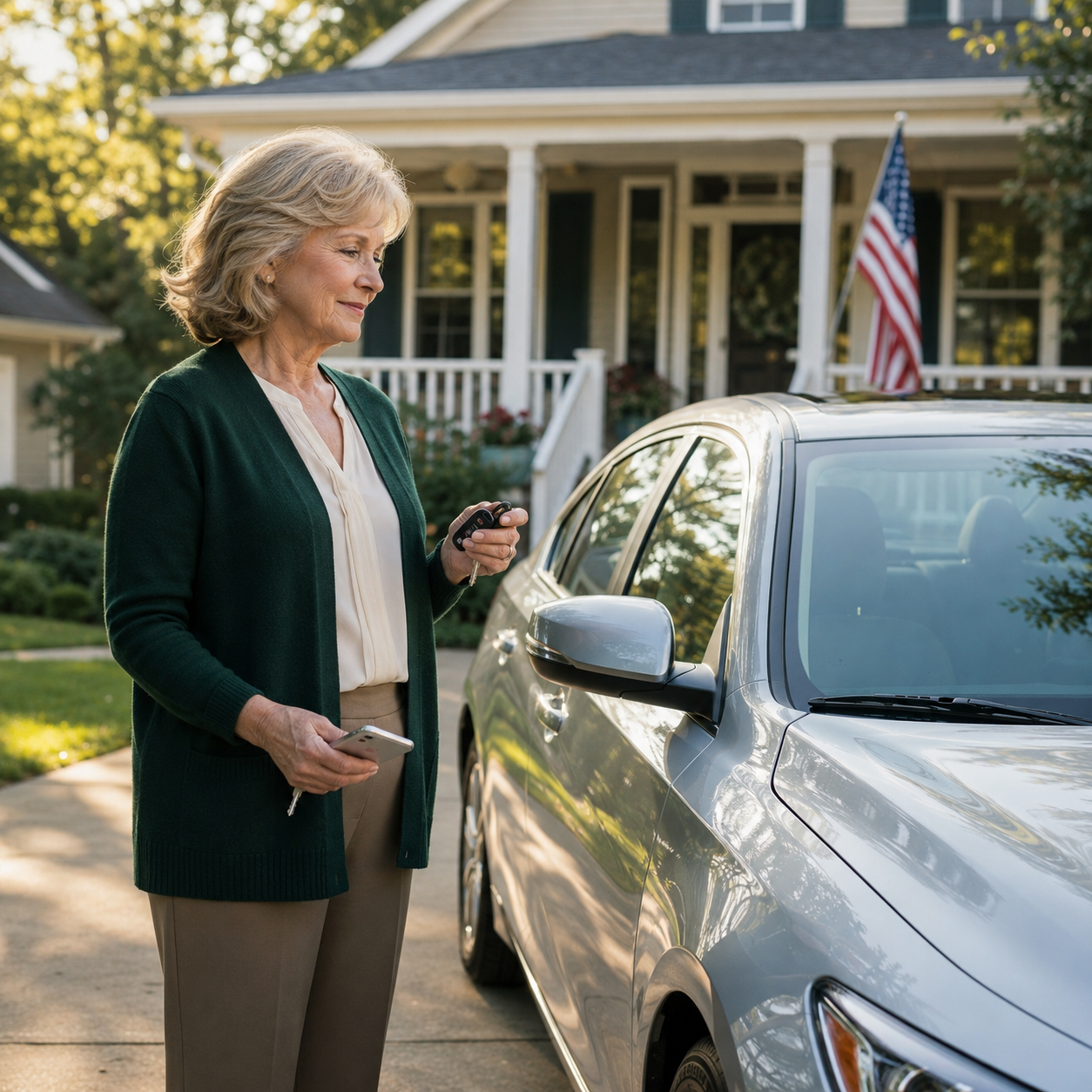 Three months after I buried my husband, my son snatched the keys to the first car I bought for myself and said, ‘You don’t need freedom anymore — I’ll drop you at a nursing home on our way out.’ I stood in the driveway watching him steal the only thing that made me feel alive again… then sent one text that made him pull over and go silent: Check the glove box.