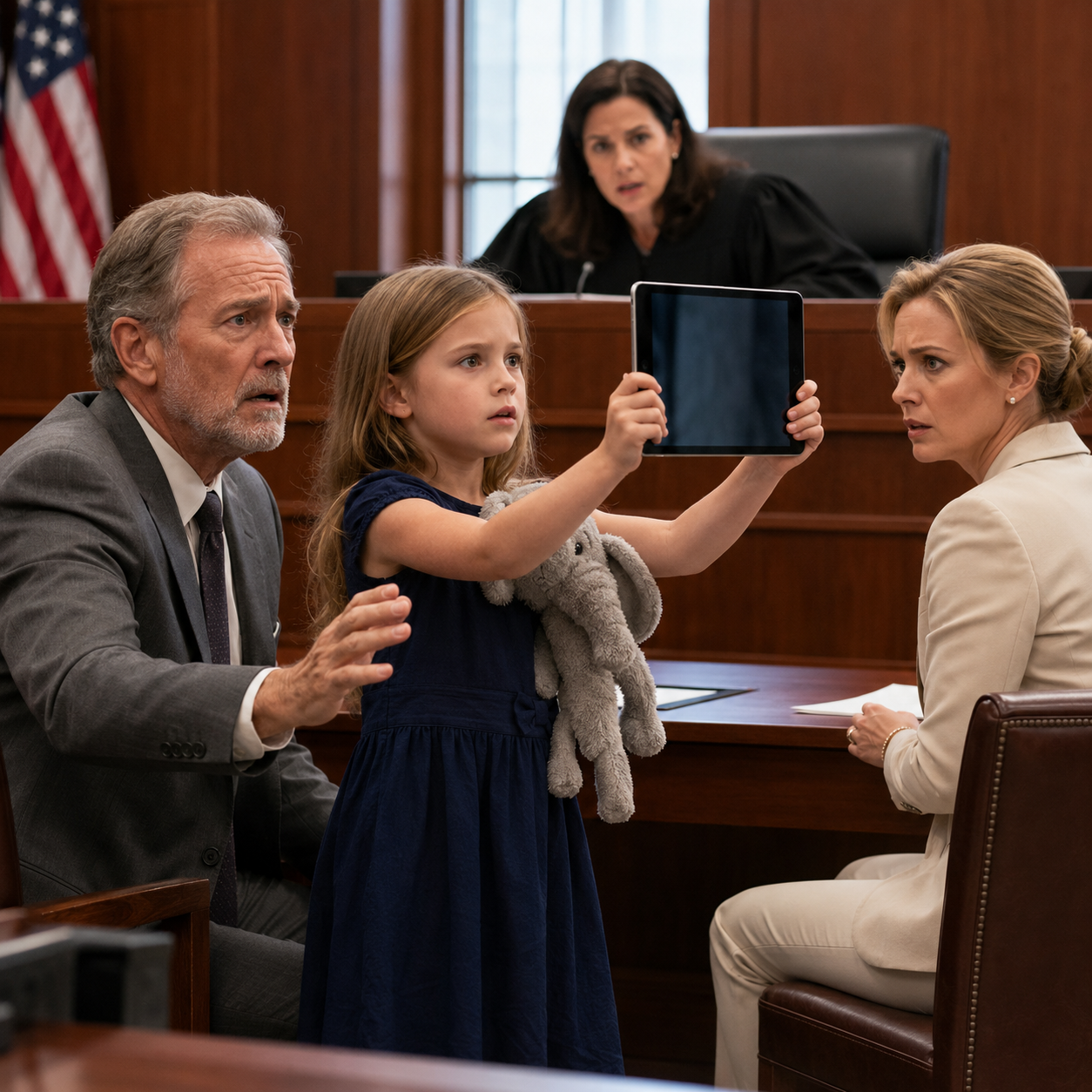 My wife came to divorce court ready to erase me as a father, but halfway through her testimony, our 7-year-old daughter stood up with her little tablet and asked the judge, ‘May I show you something Daddy doesn’t know about?’ Amanda’s face went pale before the video even started.