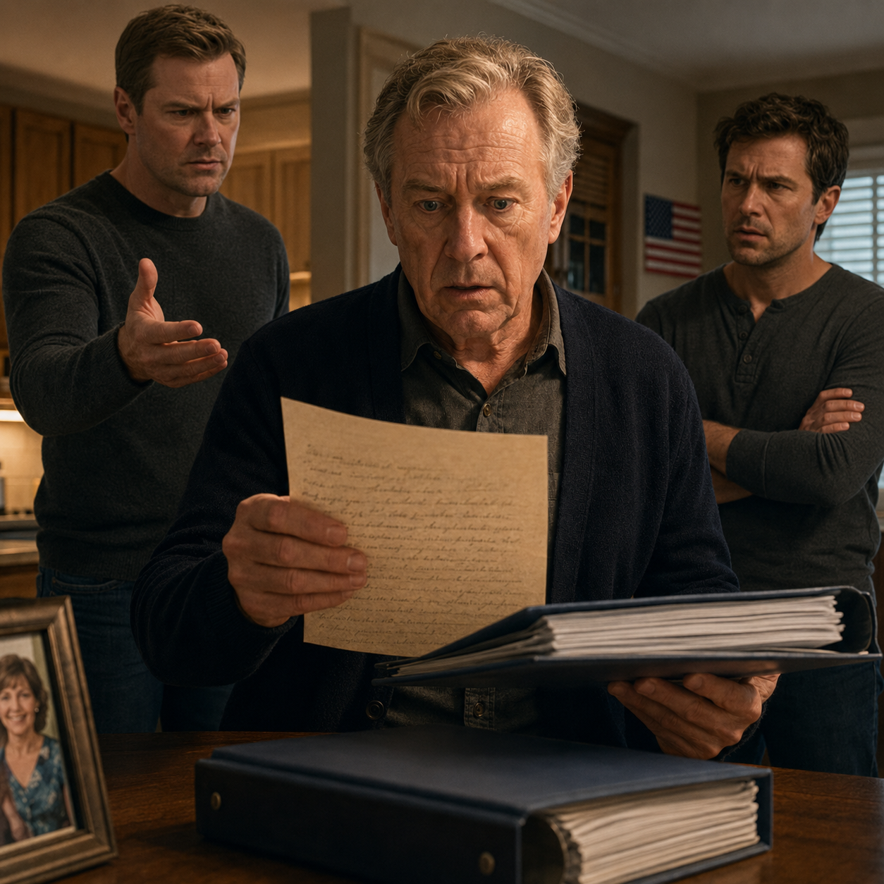 Two years after my wife died, a notary called and said, ‘Come alone. Don’t tell your sons.’ I thought Eleanor had left me one last goodbye—until I opened her letter and realized she was warning me about the two men living in my house… and the mistake that was about to cost them everything.