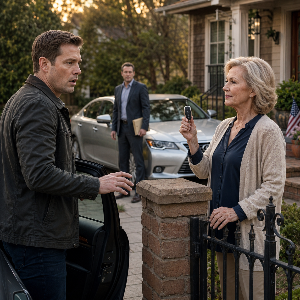 My son cut off my access to my own money and waited for me to crawl back begging… but after thirty days of silence, he drove to my apartment and saw a silver car parked at my gate — and his legs started shaking before I even opened the door.