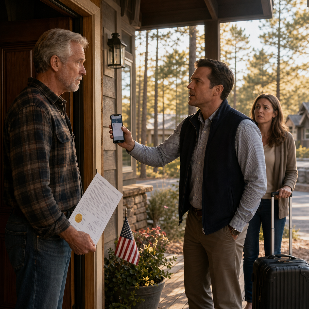 I spent 31 years building my retirement home in Flagstaff, and my son-in-law still called me like a landlord calling a tenant: “I already listed your house. Guests check in Thursday. You’ll thank me later.” I didn’t argue—because when his first paying guests opened my front door with suitcases in hand, they didn’t find an Airbnb… they found the one thing he thought an old man would never be smart enough to prepare.