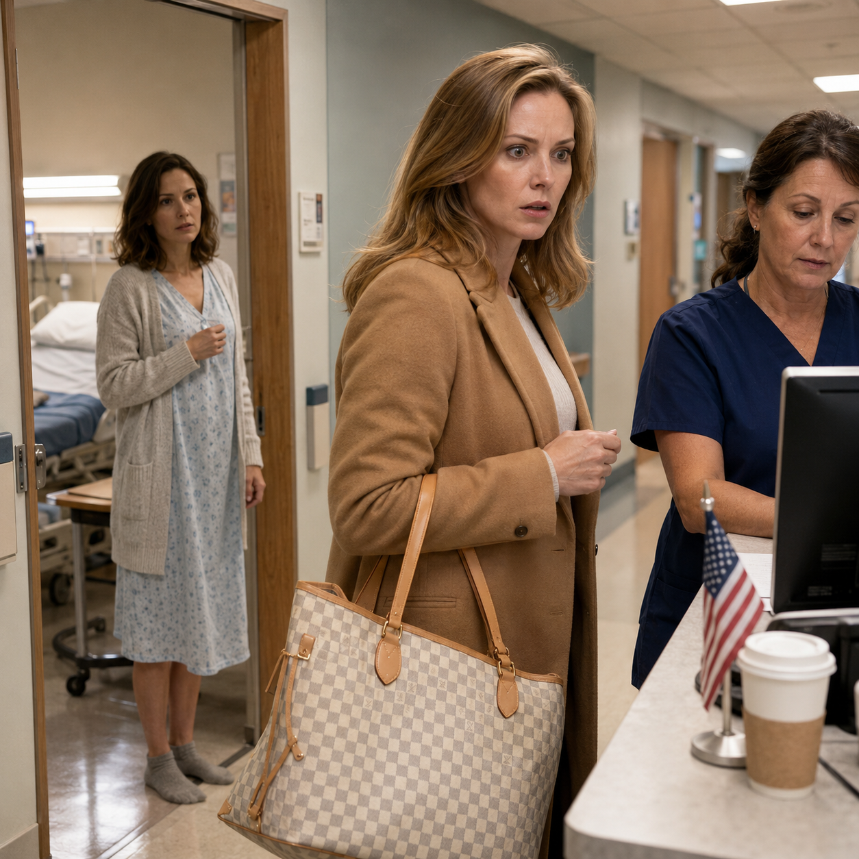 My family vanished from my hospital room for five days. Then my sister swept back in wearing a tailored coat, carrying a designer tote, and looking at me like I was one more inconvenience on her schedule. She didn’t ask how I was. She asked the nurse whether I had already been discharged — and whatever the nurse said next wiped the color straight from her face.