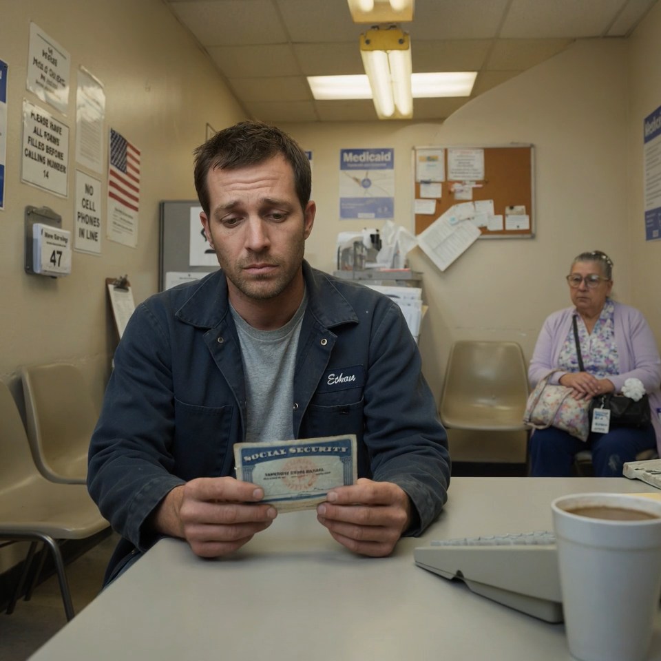 At 18, my stepfather put my bags by the door and said, ‘You’re not my blood.’ Fifteen years later, I walked into a Medicaid office broke, injured, and desperate — and the clerk froze when my Social Security number said I had been dead for decades.
