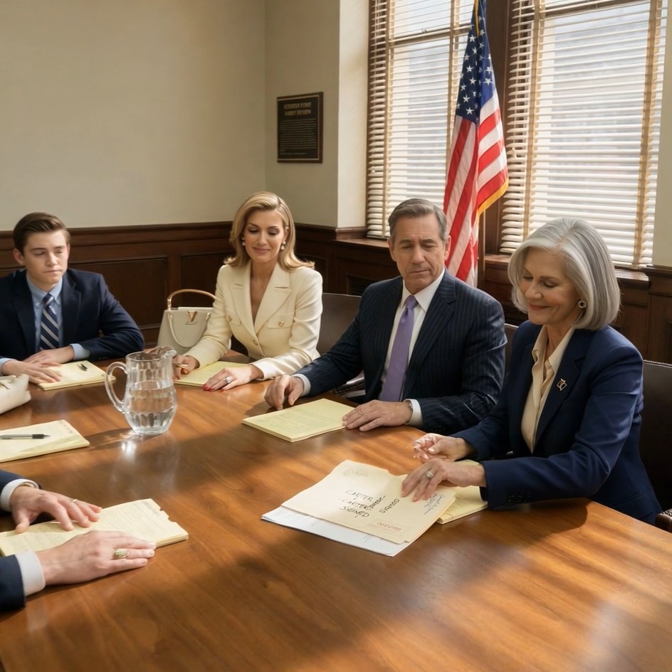 My wife looked at our 16-year-old son in court and said she wanted the Malibu house, the Manhattan penthouse, every car, every account—but not him. Then she watched me sign it all away like I had just disappeared from my own life… until her lawyer opened one page, leaned in, and whispered five words that made her hand go still on the keys.