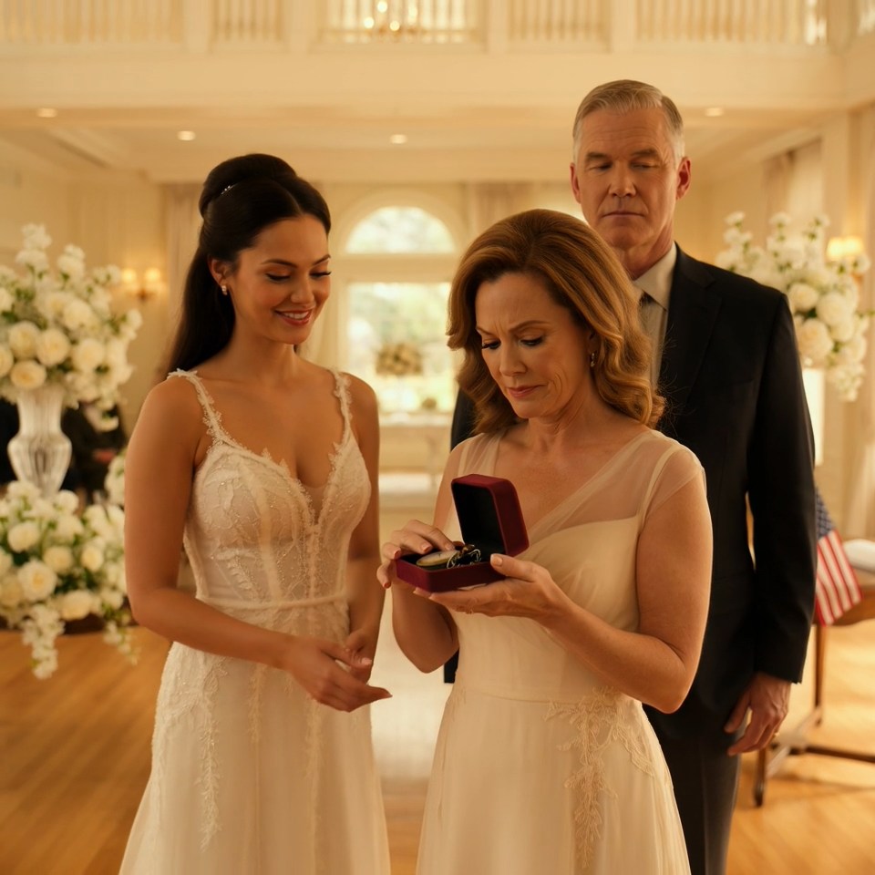 At my son’s wedding, my daughter-in-law handed my wife a little white box and smiled. My wife opened it, saw our missing grandson’s broken pocket watch inside, and turned so pale the photographer lowered his camera.
