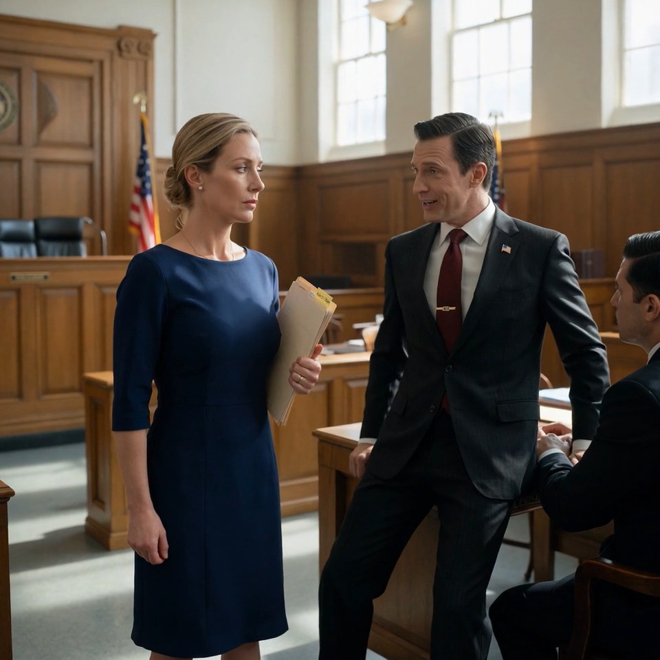 My husband laughed in court because I showed up without a lawyer, leaned close enough for me to hear, and whispered, “This will be easier than I thought”—but the second his own mother walked through those courtroom doors carrying a thick folder, his smile disappeared so fast even his attorney turned to look at him.