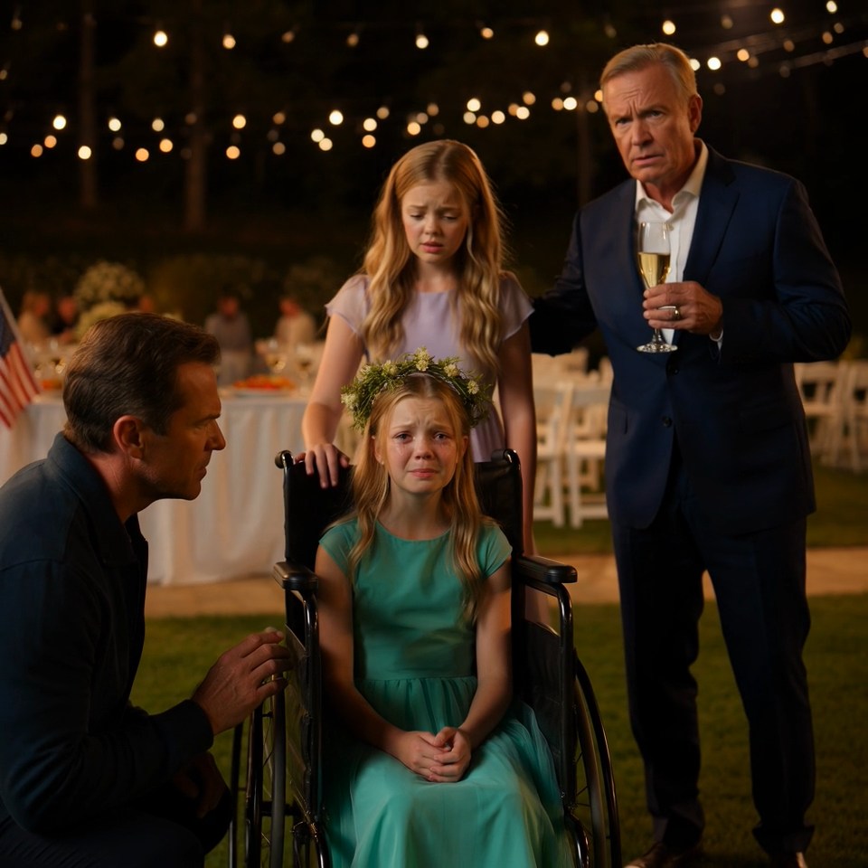 Everyone at that perfect garden wedding knew how to compliment the flowers, the champagne, and the bride’s designer gown—but somehow not one well-dressed adult knew what to do with the 12-year-old girl in a wheelchair sitting alone near the edge of the lawn, until a delivery driver looked at his daughter and asked the simple question that made the whole beautiful celebration feel suddenly ashamed: “Why is nobody sitting with her?”