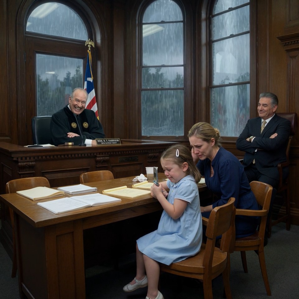 ‘Call whoever you want,’ the Texas judge laughed at the six-year-old girl, because everyone in that courtroom thought her soldier father was gone forever… until she pulled an old flip phone from her tiny purse, whispered, “Daddy, Mom needs you,” and the voice that answered made the judge’s smile disappear before anyone understood why.