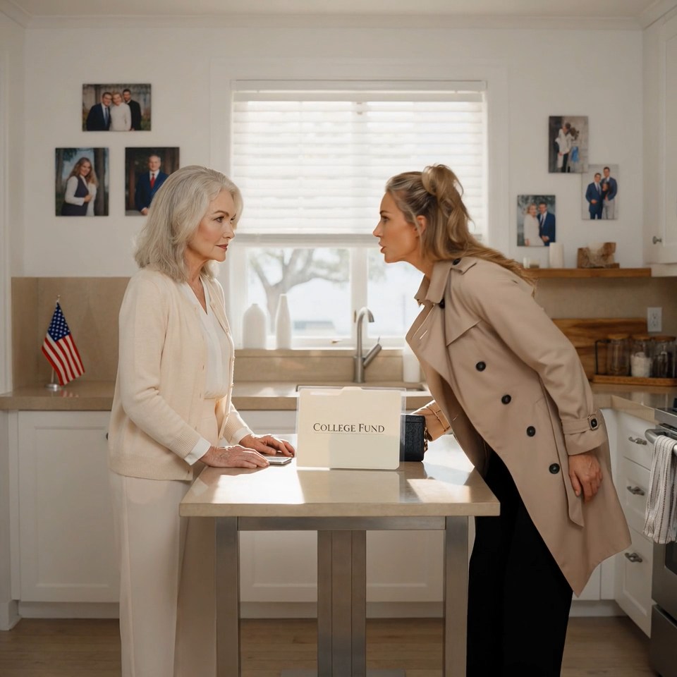 My daughter-in-law told me I was “too involved” with my own grandchildren, then made it clear I could see them again only after I handed over the college fund. I didn’t argue in my kitchen. I didn’t beg at her driveway. I called my attorney, changed one quiet instruction, and the next morning, when she called the bank like the money already belonged to her, one sentence made her voice crack.