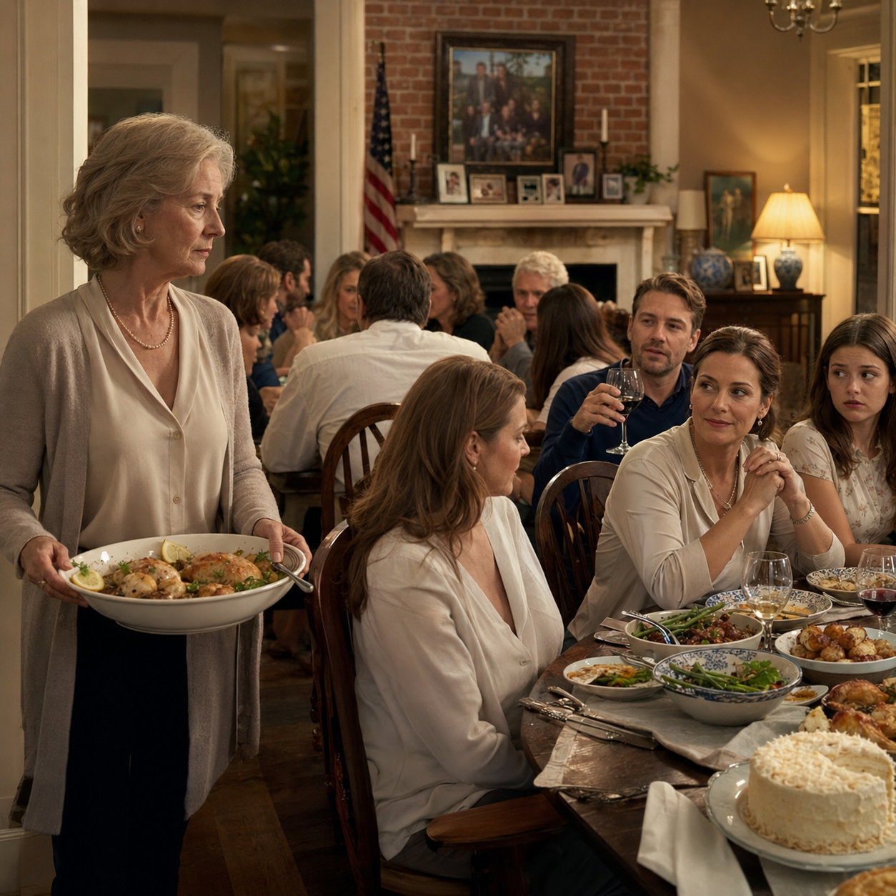 ‘Nobody invited you to sit down,’ my daughter-in-law said at dinner in my own house. My son poured more wine and agreed with her. They thought they were putting me in my place. They had no idea they had just ended their last easy night in my house.