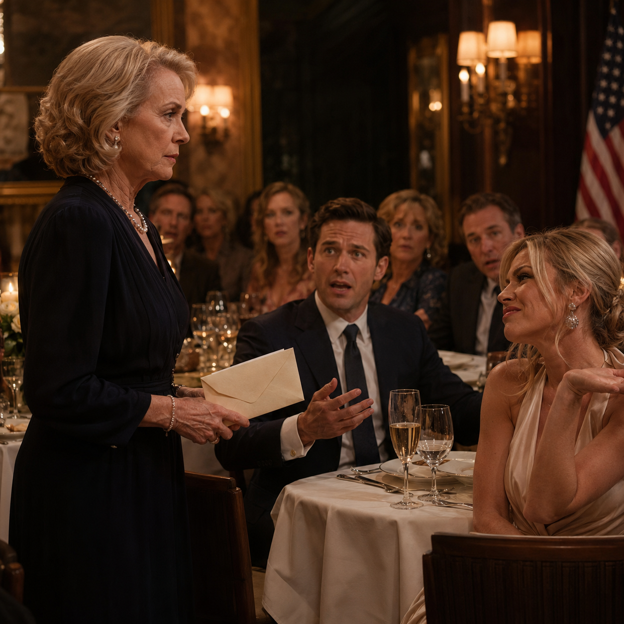 I handed my son a $2.4 million inheritance at his rehearsal dinner. His fiancée called me ‘the maid’ — and the next morning, my lawyer’s assistant could barely get the words out.