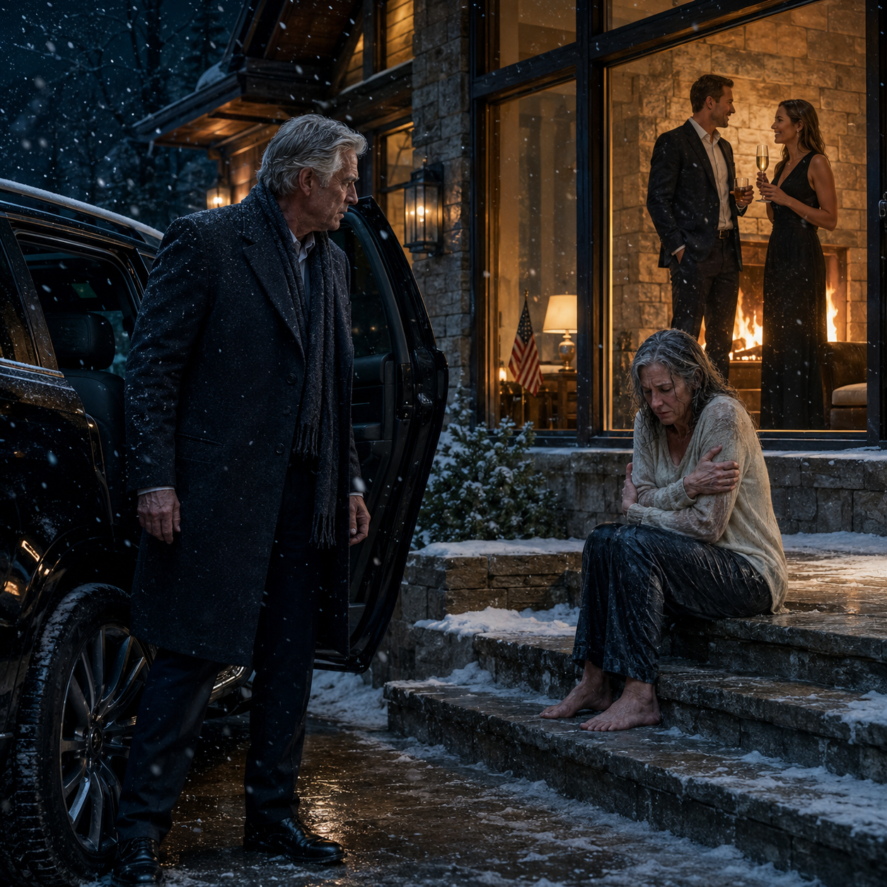 I drove three hours through a Colorado snowstorm to my own $45 million mansion and found my wife shaking on the frozen porch while our son, his wife, and her attorney father laughed beside the fireplace—then they smiled and called it ‘health management,’ not realizing the one thing I still controlled could turn their Christmas celebration into the beginning of their collapse.