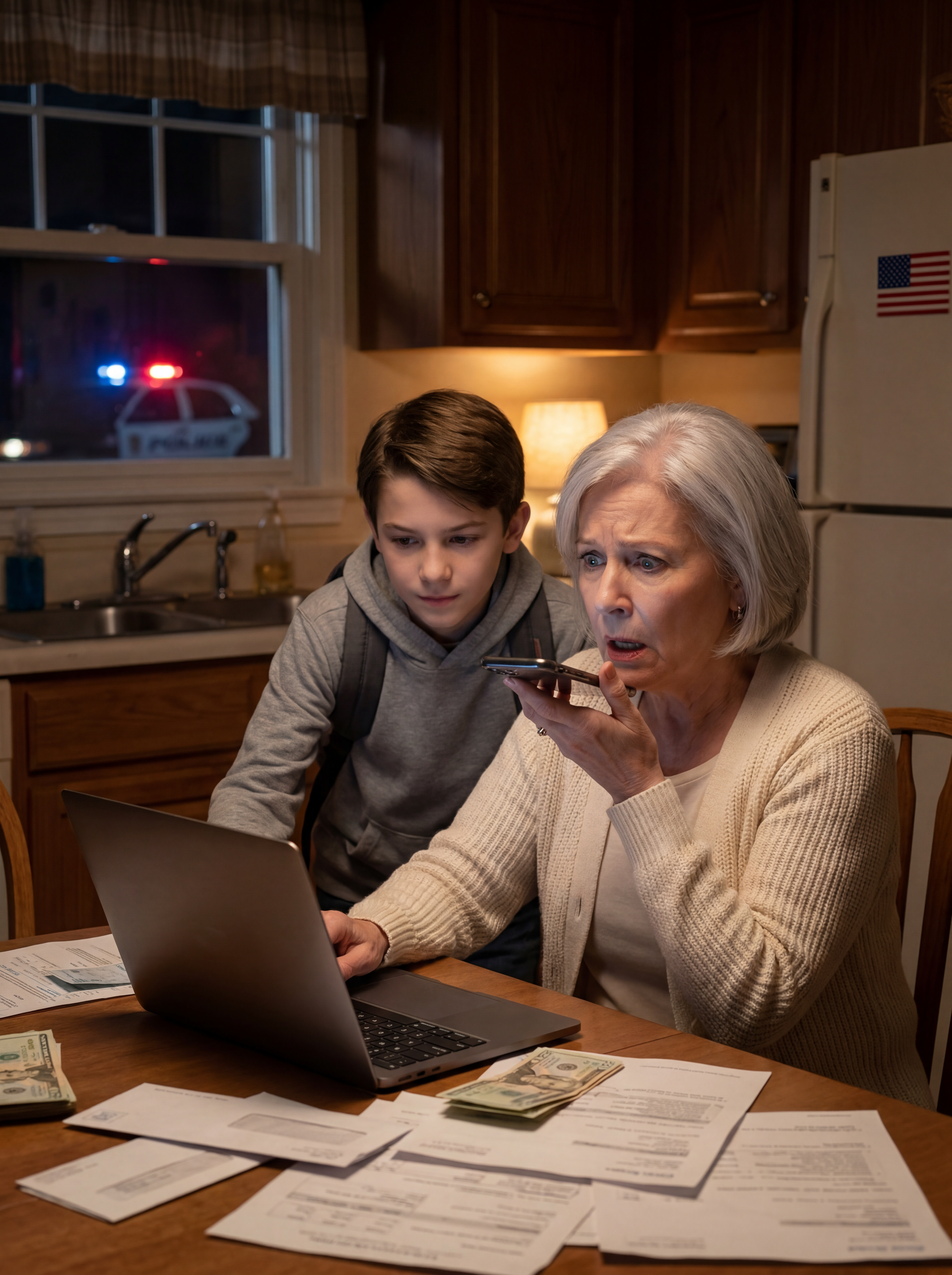 My son emptied our accounts and vanished with the woman he’d been hiding from us, leaving me with $12, a cracked photo of his late wife on the floor, and his 13-year-old son standing in the hallway far too calm for a child who had just been abandoned. I thought Mason was trying to comfort me when he said, ‘Grandma, don’t worry. I handled it.’ Then my son called from a motel three days later, his voice shaking, asking how we had found out.