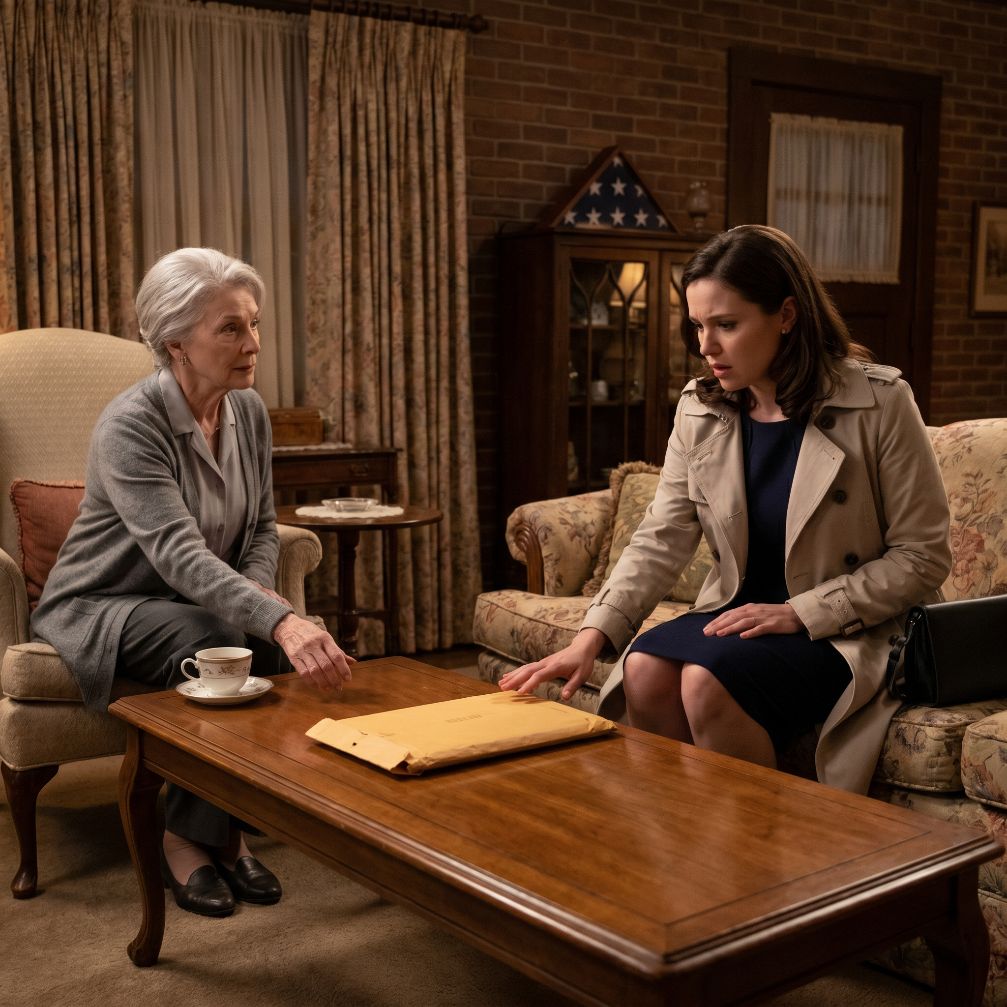 My parents threw my sister a 50-person surprise party, erased me from the guest list, then let her thank them for the necklace I paid for—three weeks later Grandma locked her front door, slid a sealed envelope across the table, and whispered, ‘They didn’t leave you out of the party, Claire. They left you out of the plan.’
